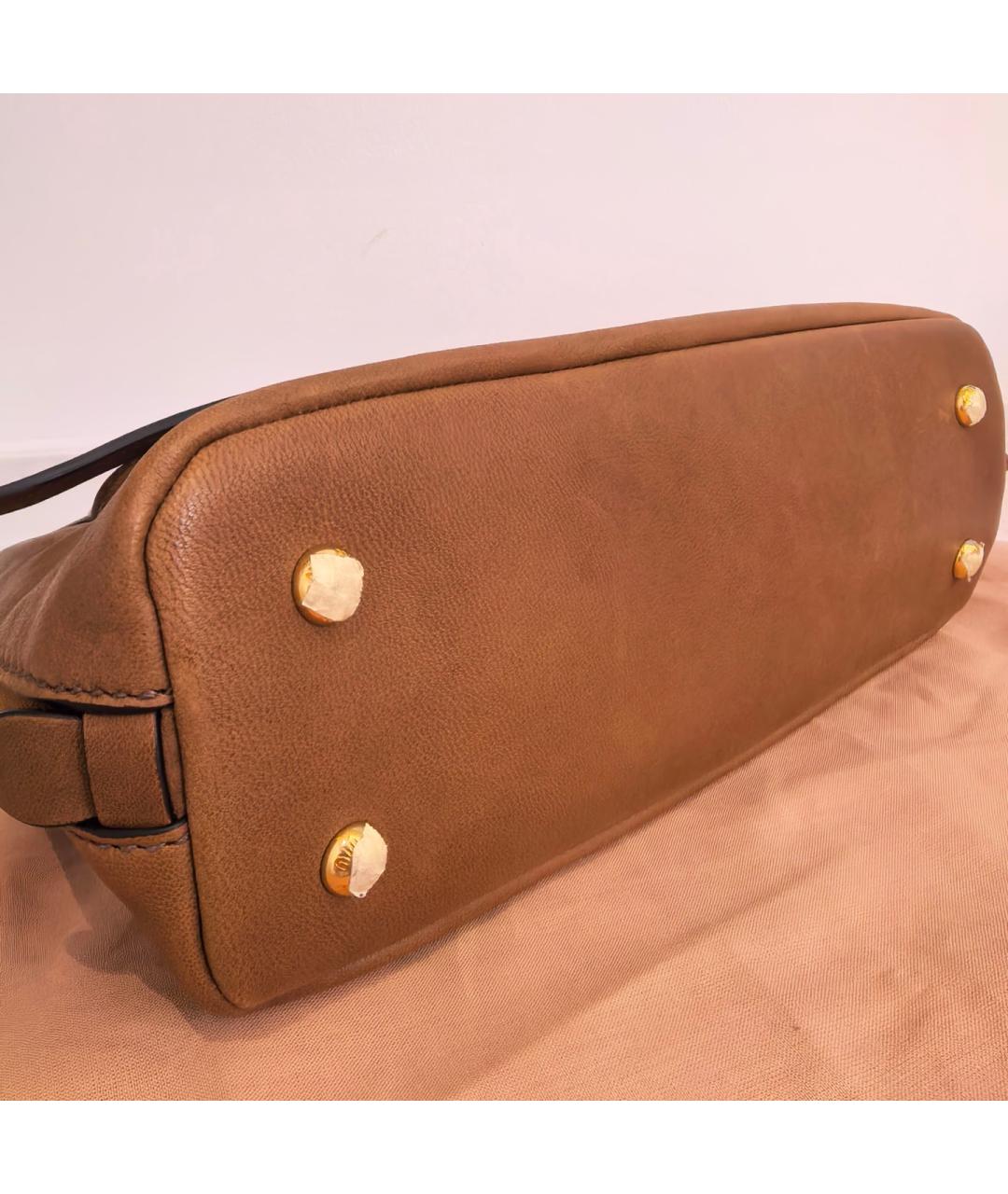MIU MIU Коричневая кожаная сумка тоут, фото 3