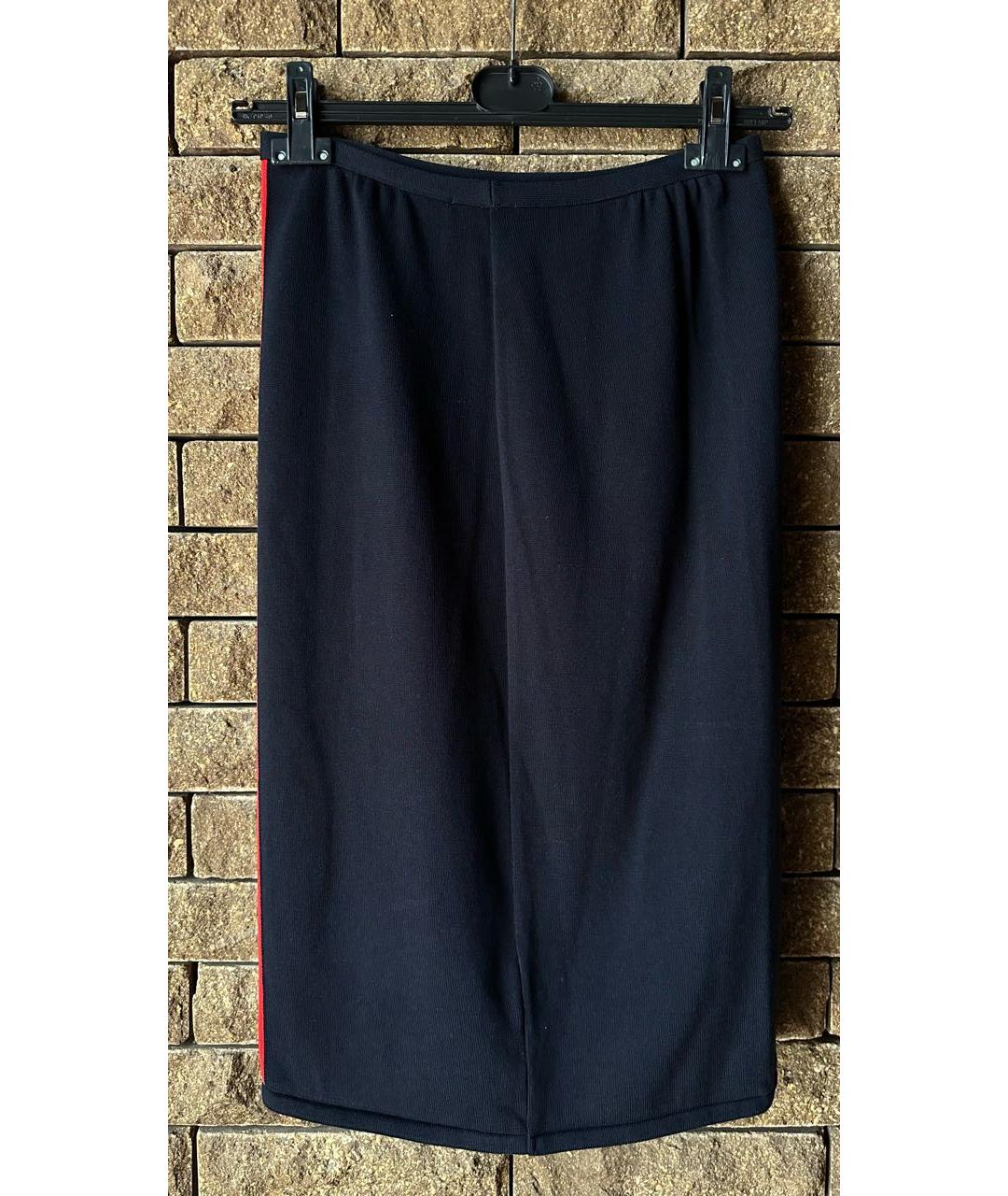 ICEBERG Темно-синяя хлопковая юбка миди, фото 2