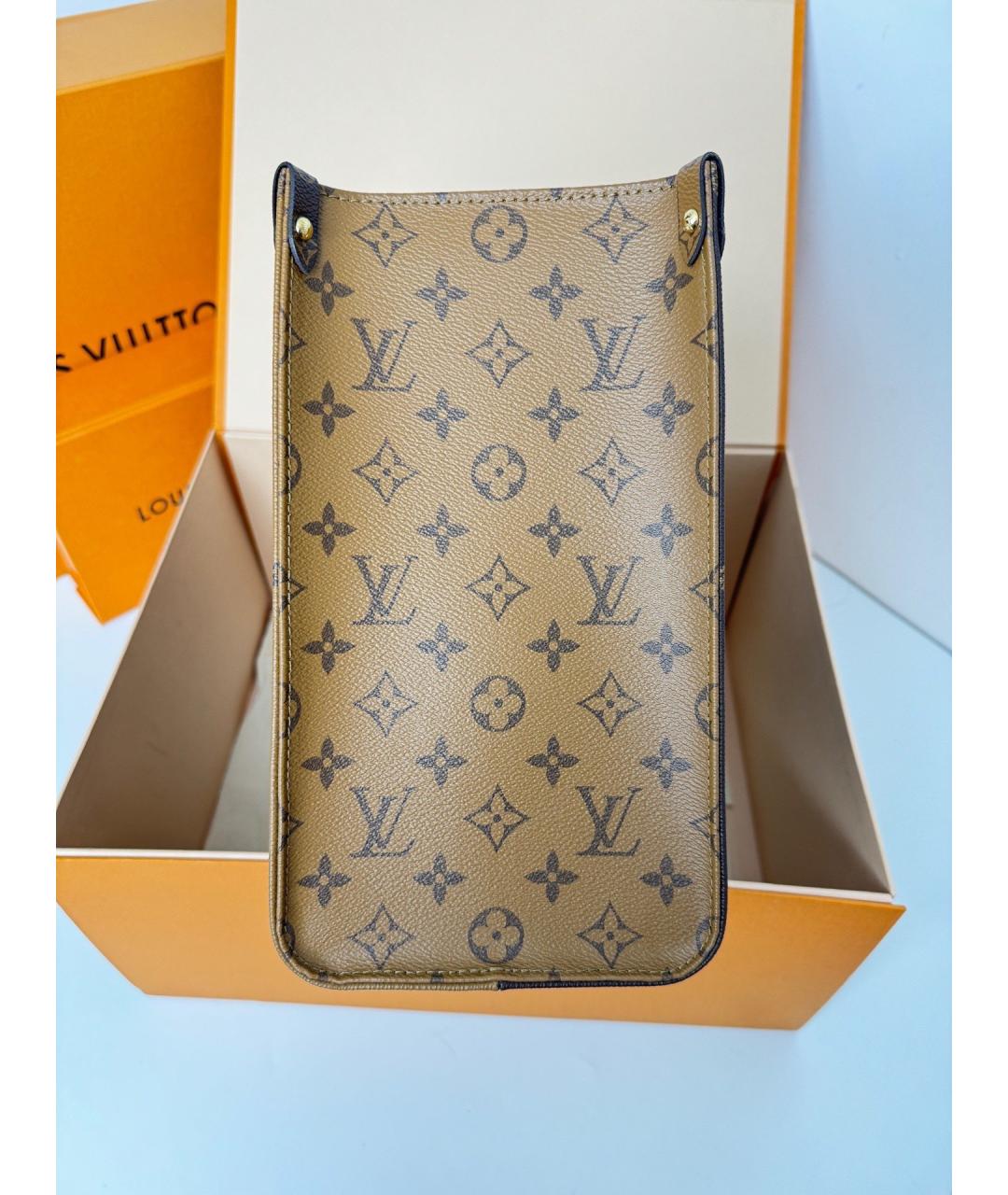 LOUIS VUITTON Коричневая сумка тоут, фото 3