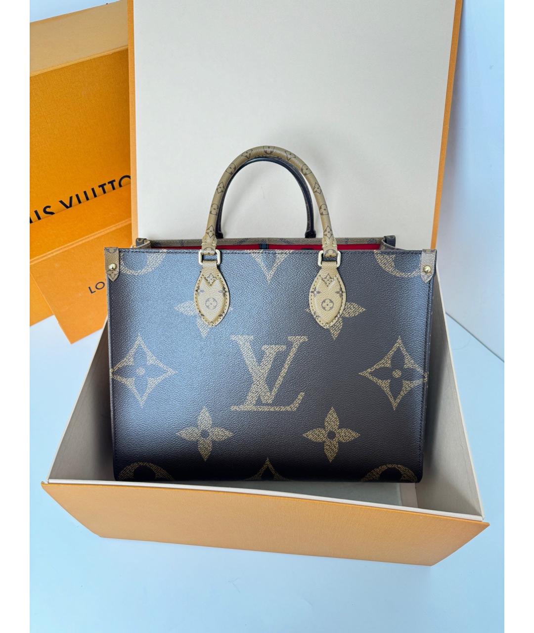 LOUIS VUITTON Коричневая сумка тоут, фото 9