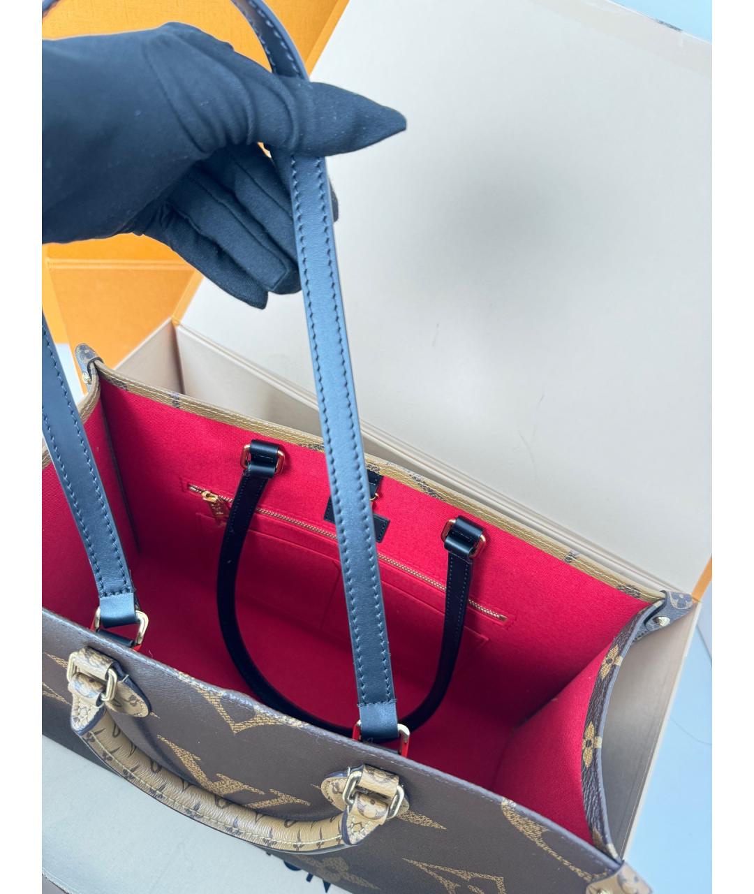 LOUIS VUITTON Коричневая сумка тоут, фото 8