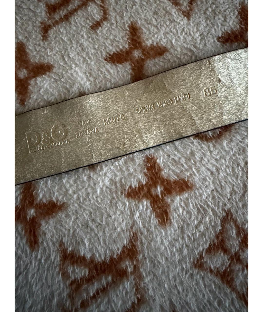 DOLCE&GABBANA Черный кожаный ремень, фото 3