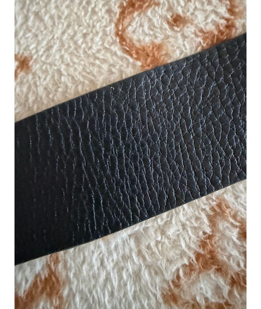 DOLCE&GABBANA Черный кожаный ремень, фото 6