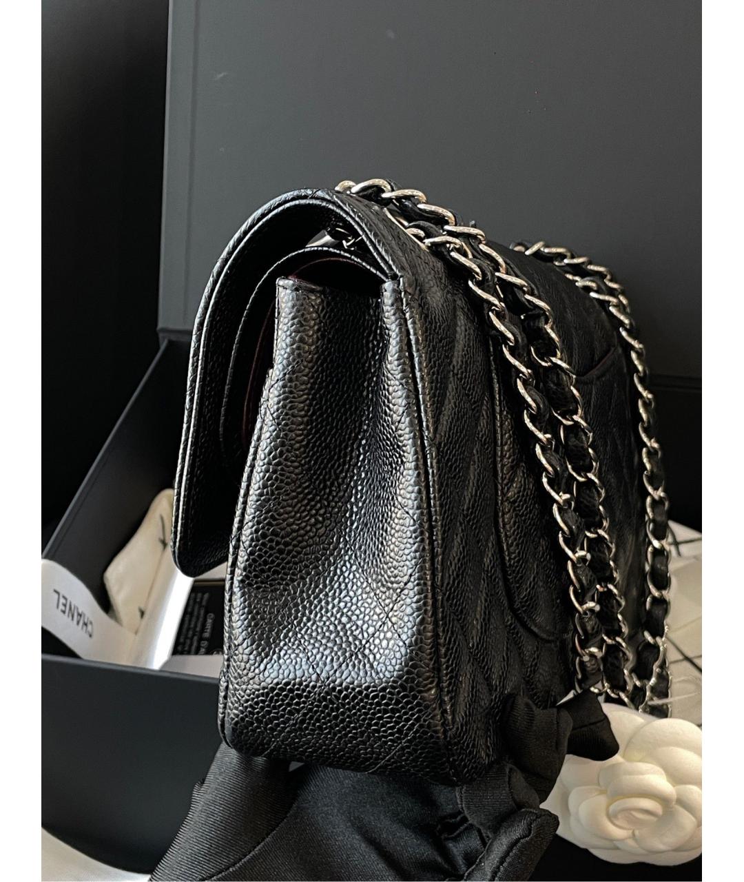 CHANEL Черная кожаная сумка через плечо, фото 5