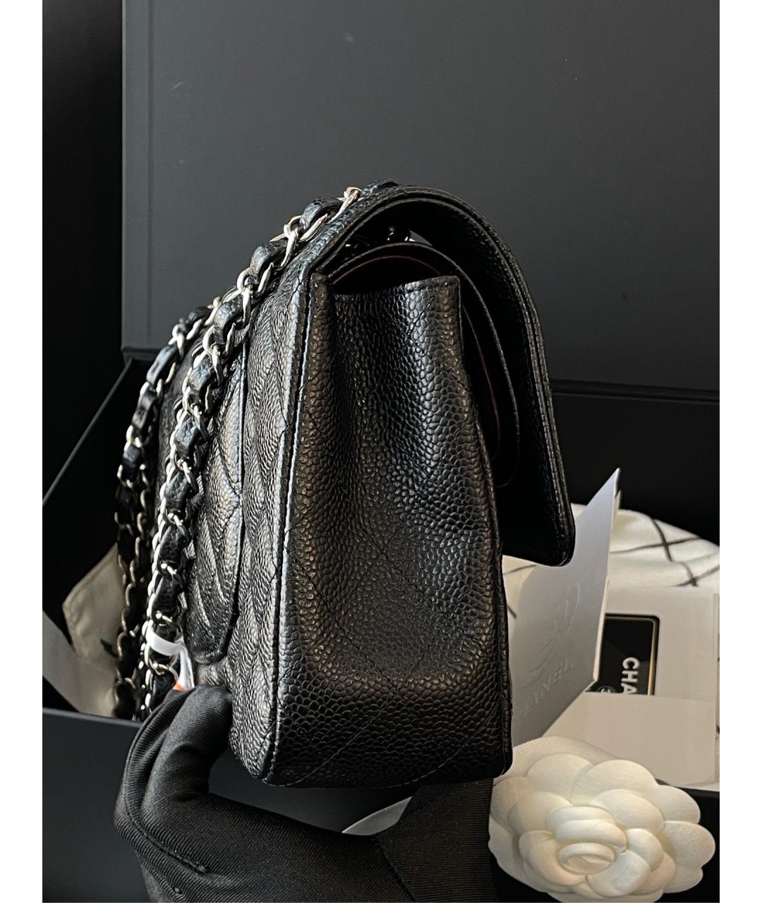 CHANEL Черная кожаная сумка через плечо, фото 4