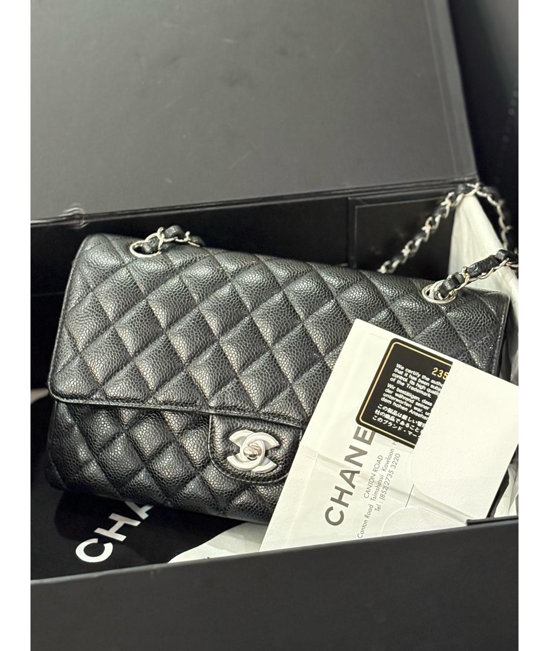 CHANEL Черная кожаная сумка через плечо, фото 2