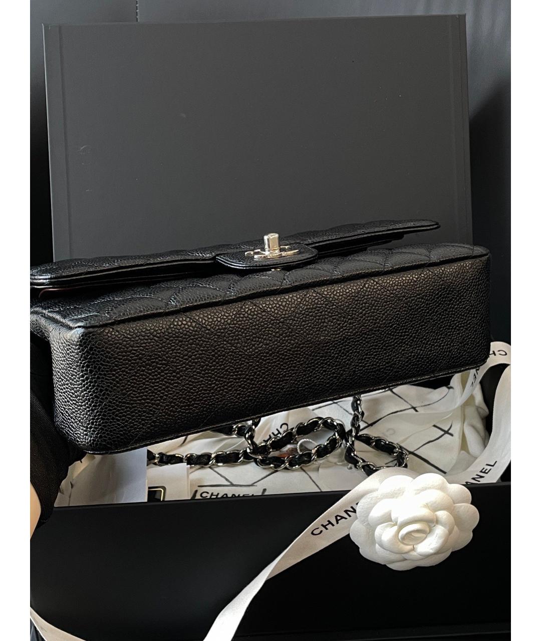 CHANEL Черная кожаная сумка через плечо, фото 7