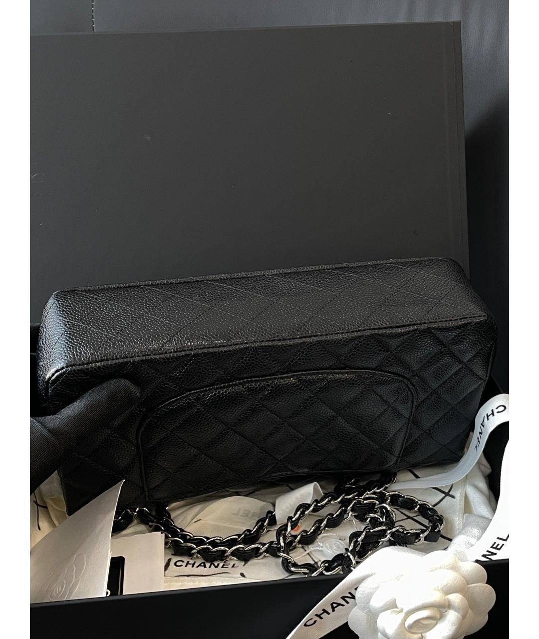 CHANEL Черная кожаная сумка через плечо, фото 6