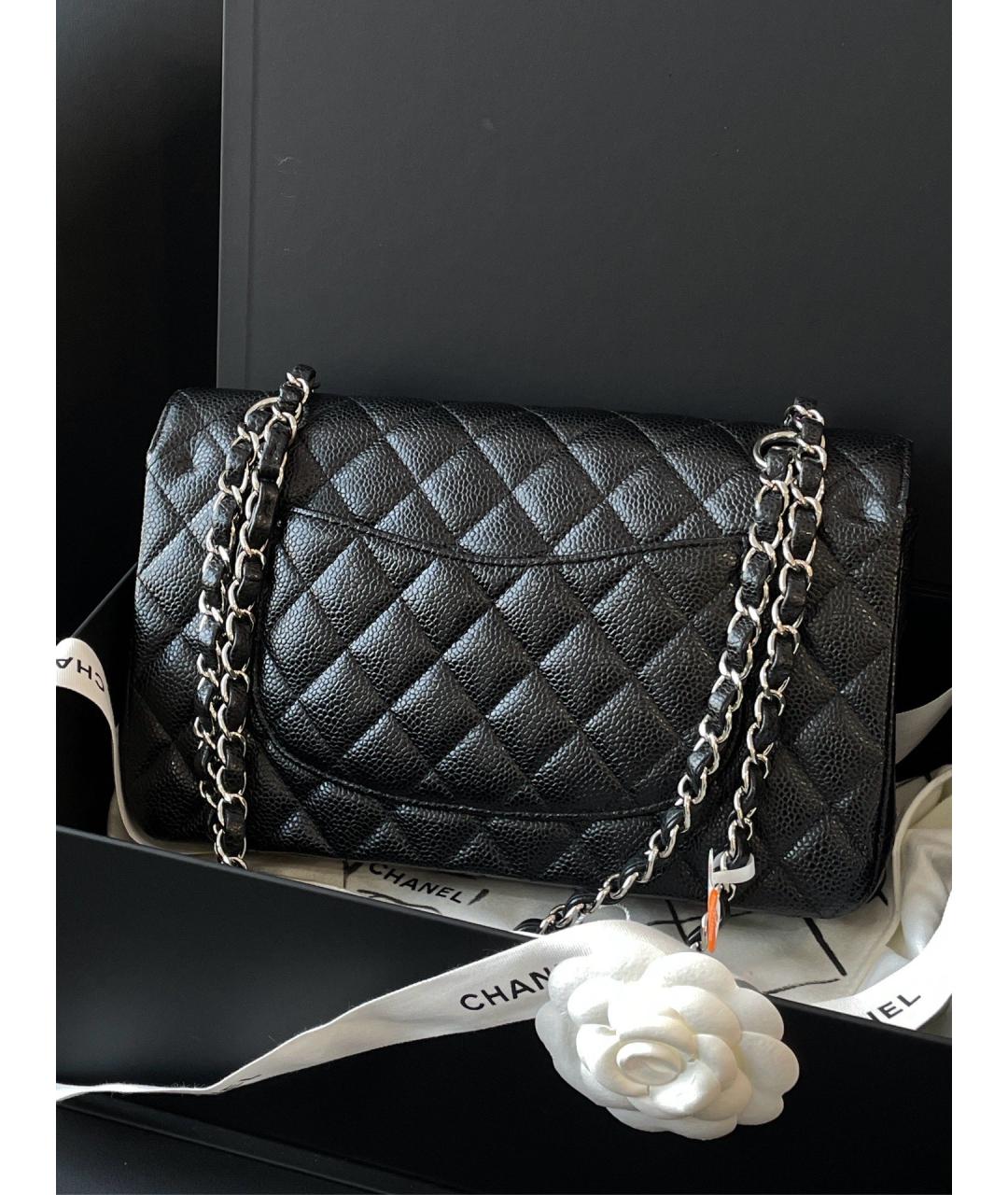 CHANEL Черная кожаная сумка через плечо, фото 3