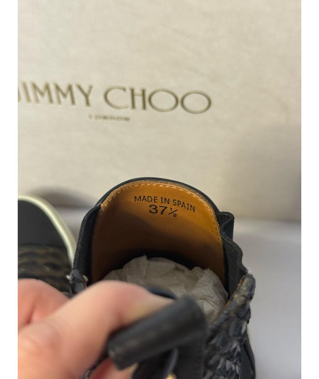 JIMMY CHOO Черные кожаные ботинки, фото 6