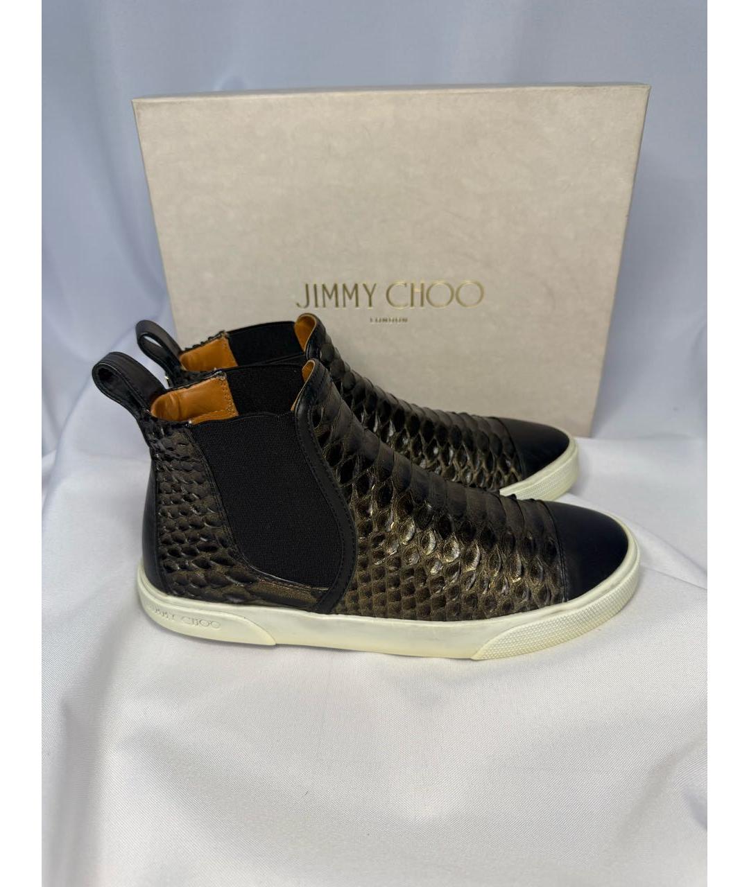 JIMMY CHOO Черные кожаные ботинки, фото 8