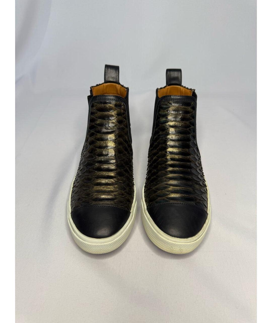 JIMMY CHOO Черные кожаные ботинки, фото 2