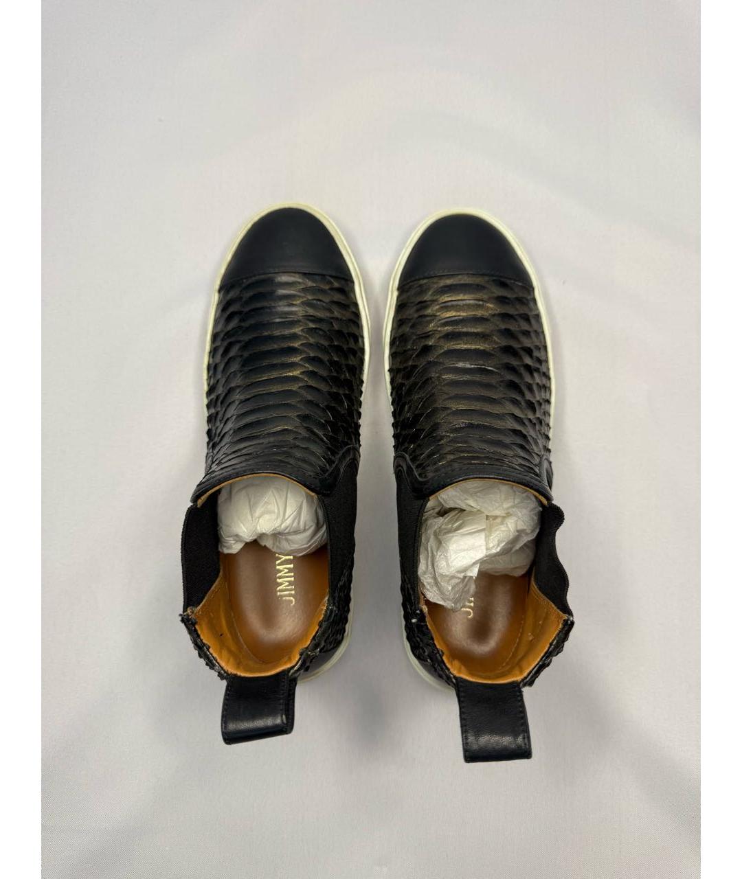 JIMMY CHOO Черные кожаные ботинки, фото 3