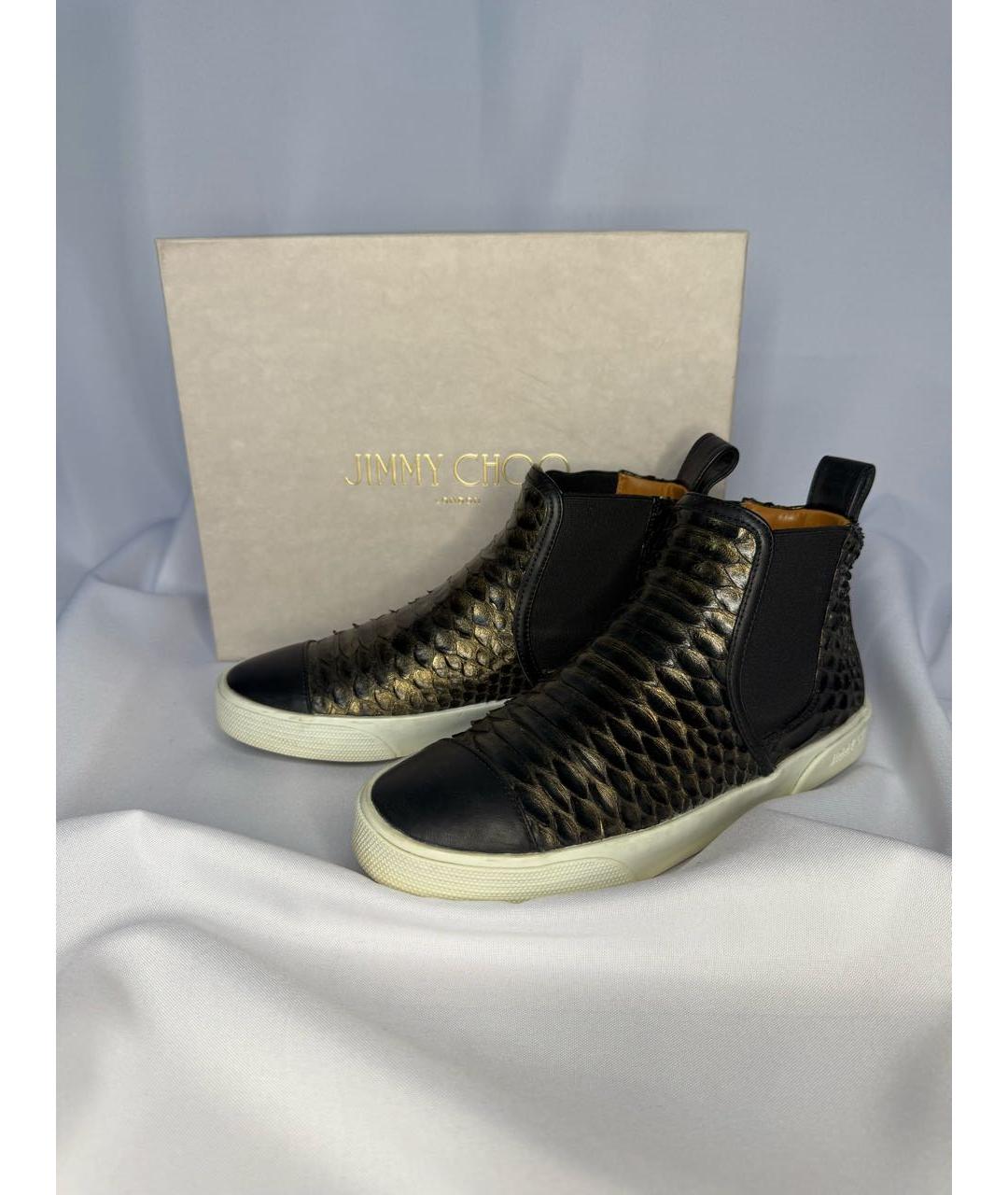 JIMMY CHOO Черные кожаные ботинки, фото 5