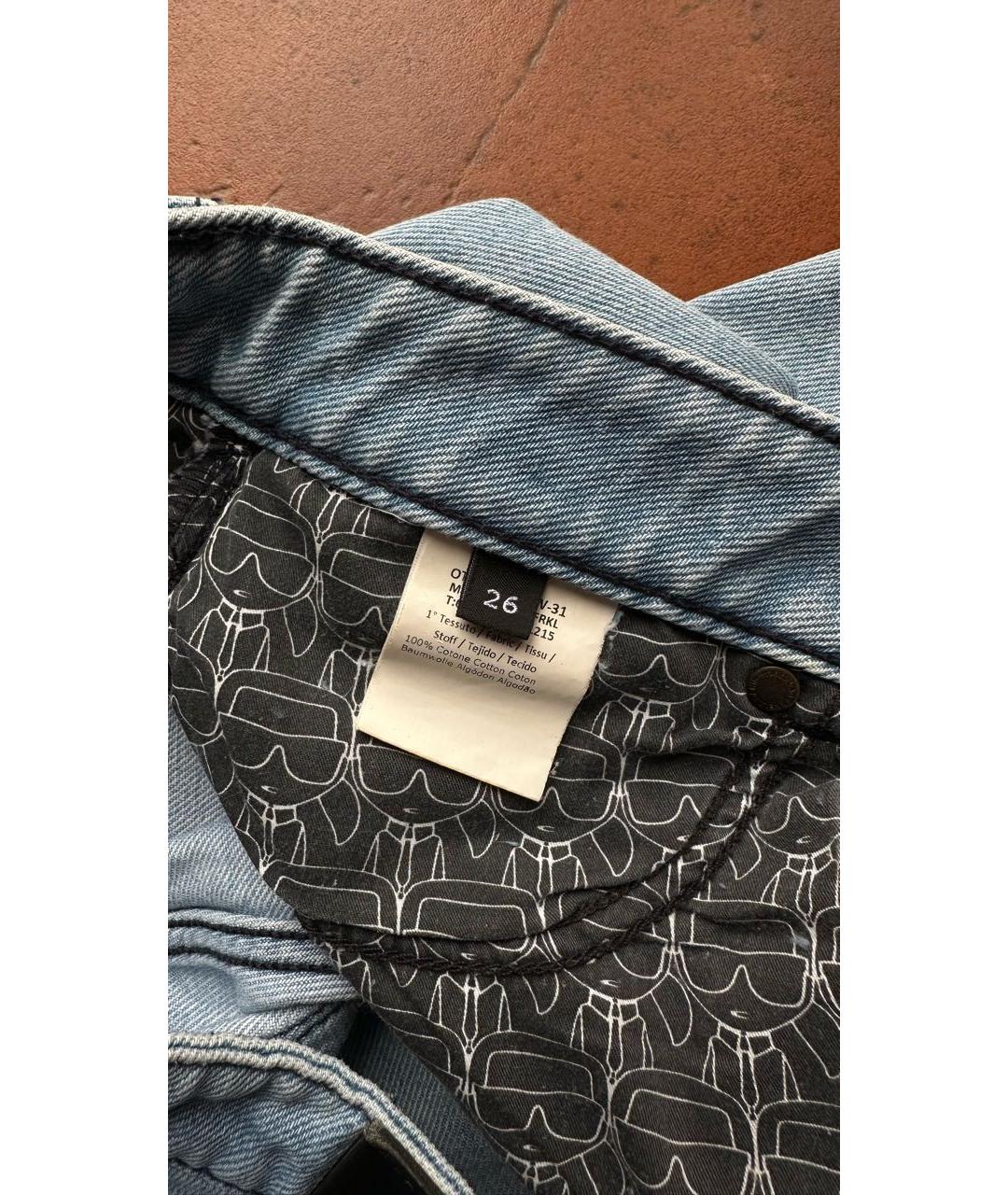 KARL LAGERFELD Голубые хлопковые шорты, фото 5