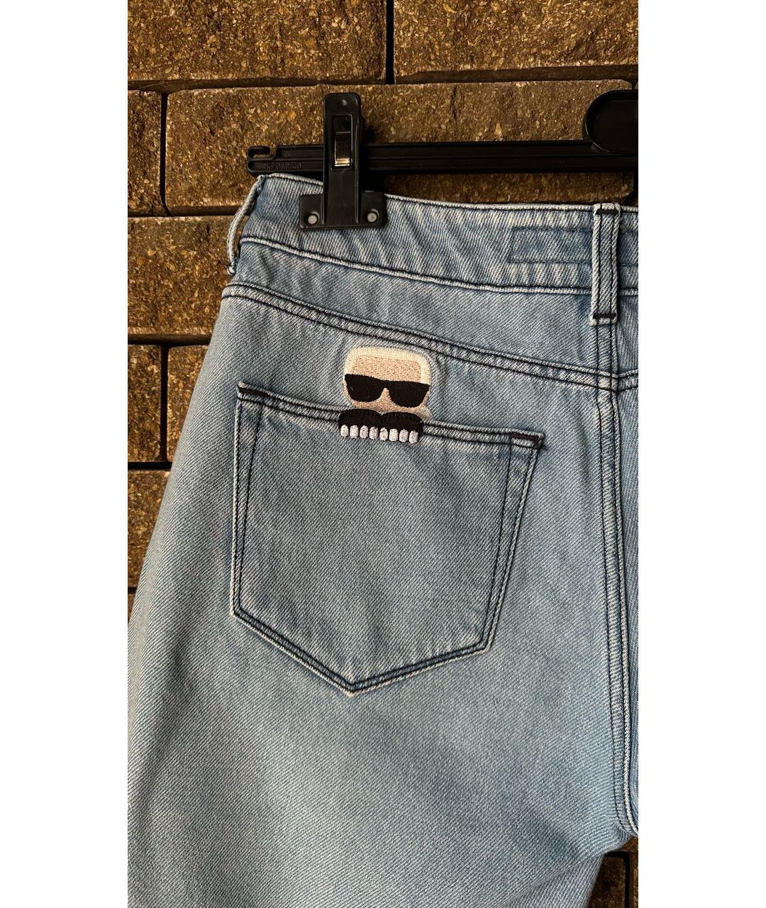 KARL LAGERFELD Голубые хлопковые шорты, фото 4