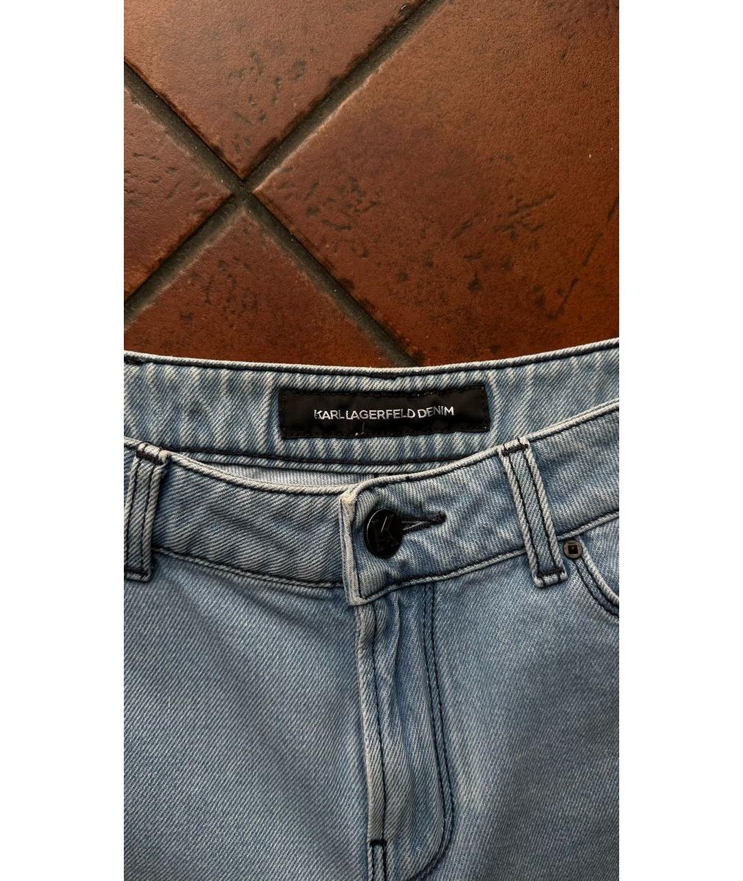 KARL LAGERFELD Голубые хлопковые шорты, фото 3