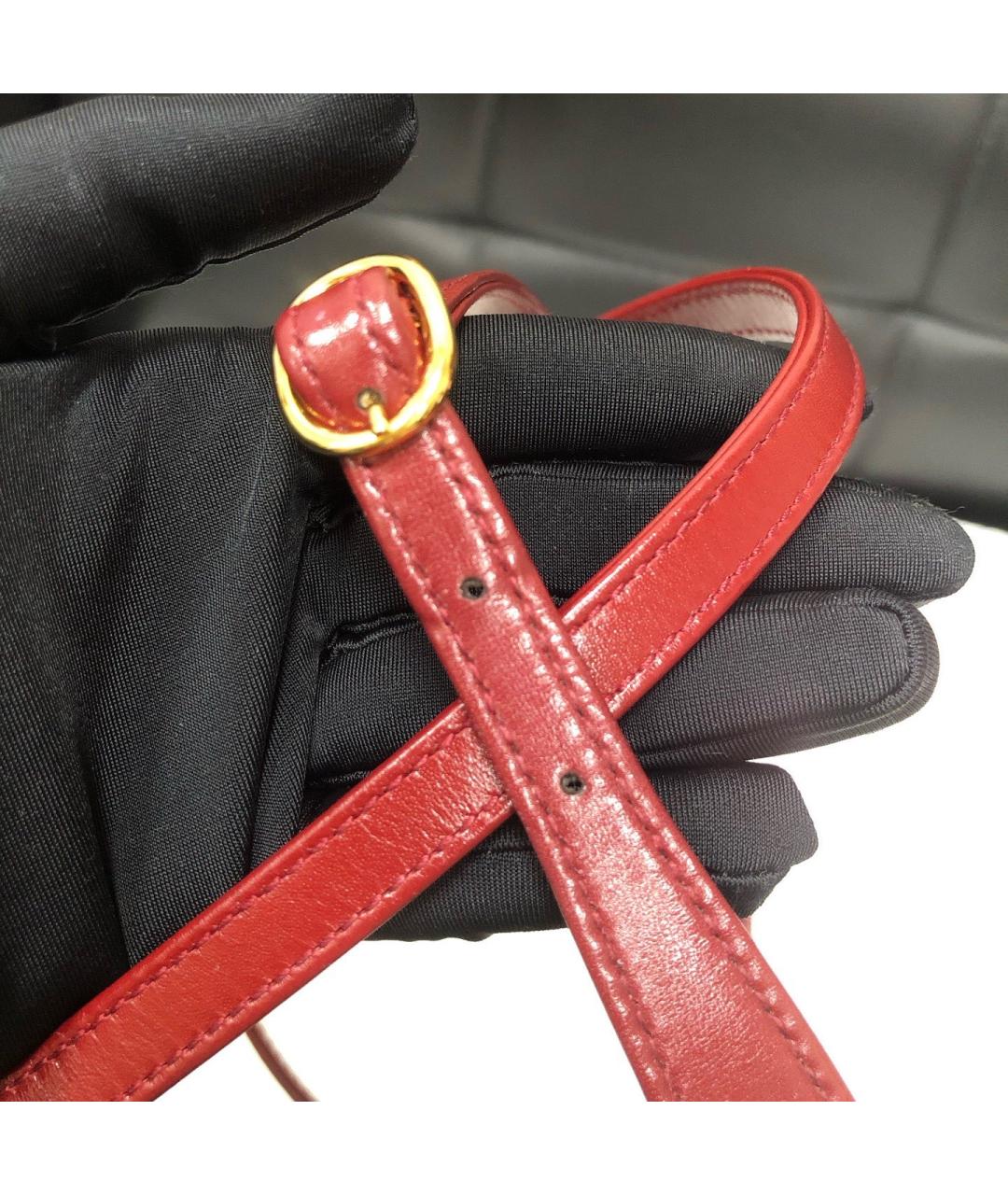GUCCI Красная кожаная сумка через плечо, фото 6