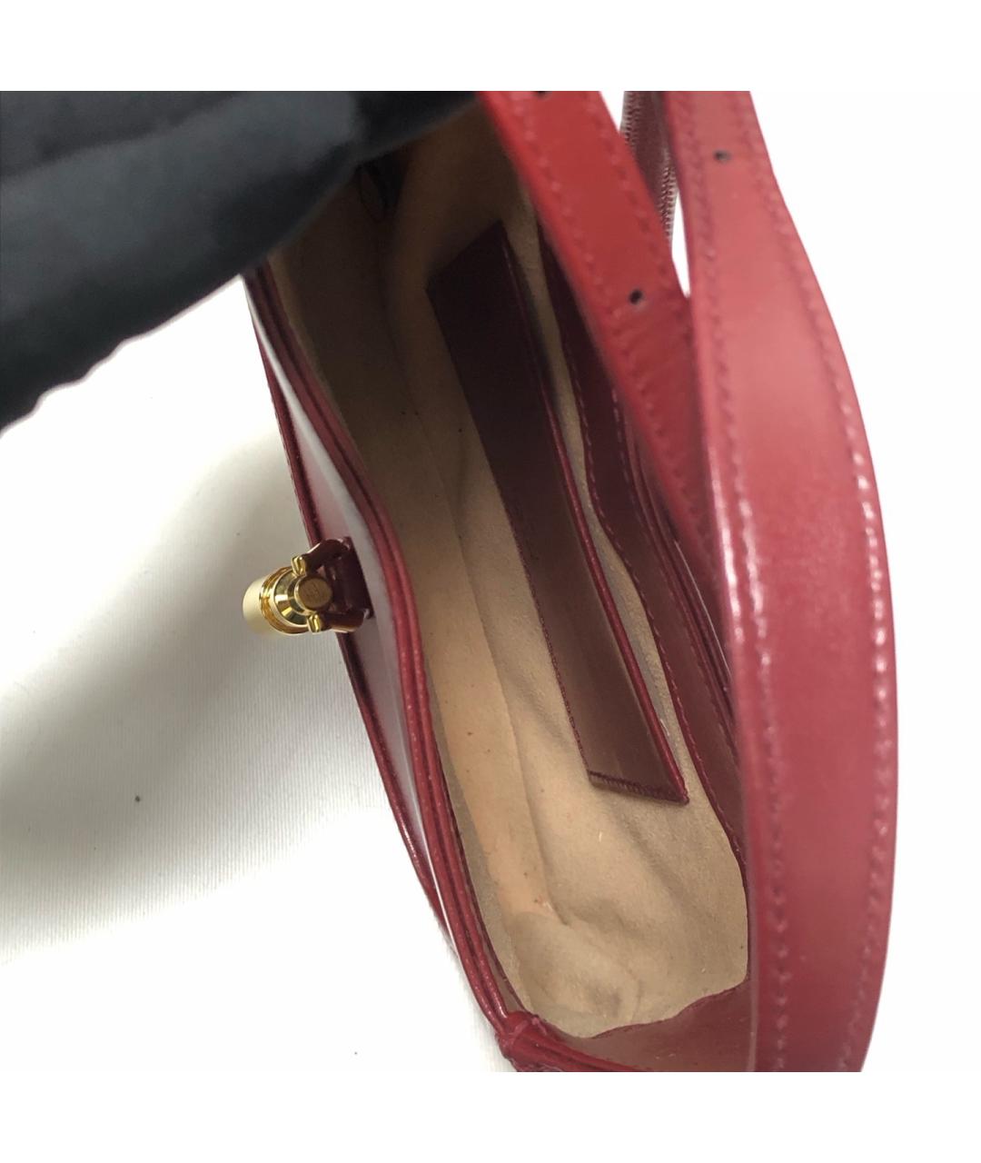 GUCCI Красная кожаная сумка через плечо, фото 9