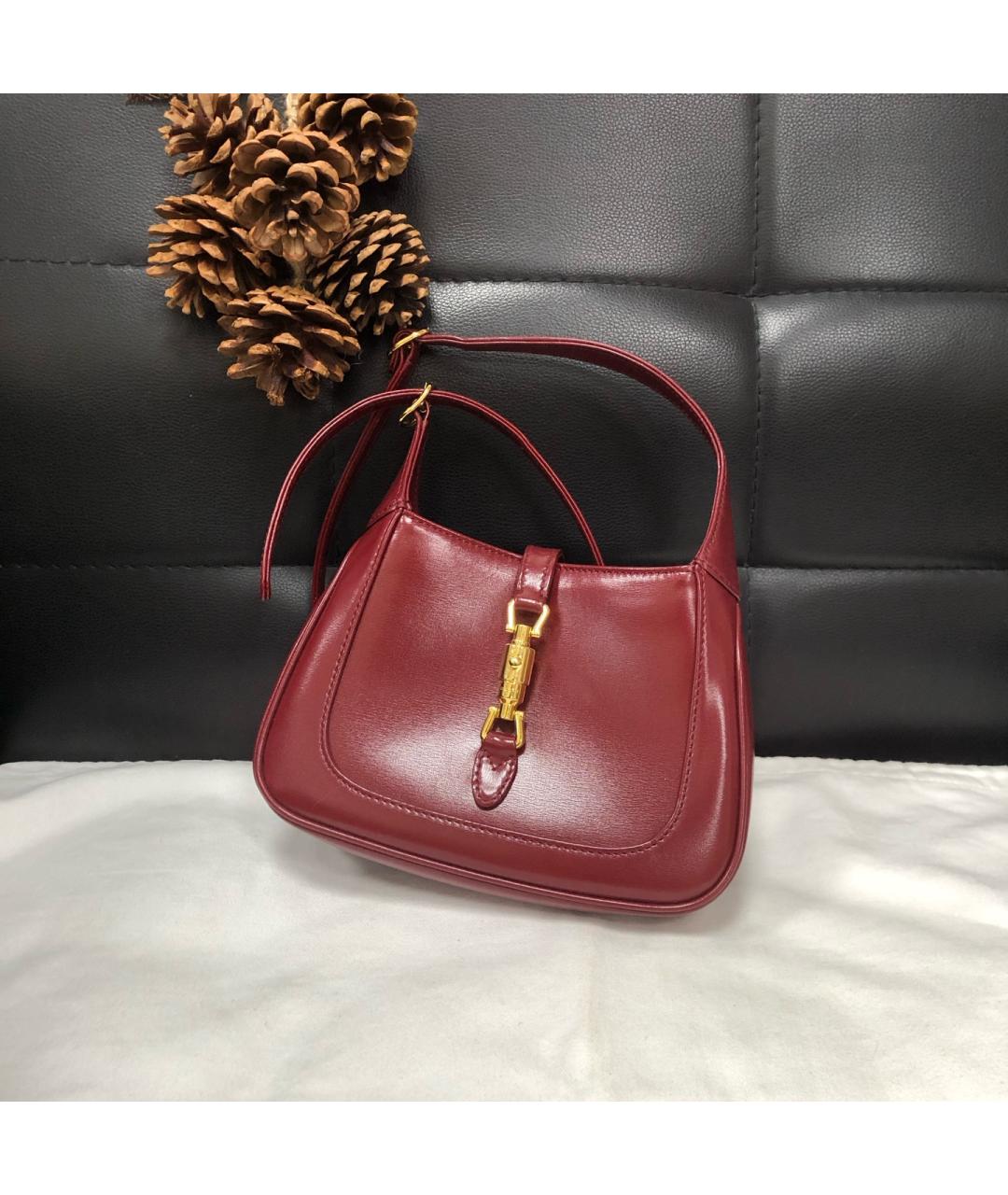 GUCCI Красная кожаная сумка через плечо, фото 10