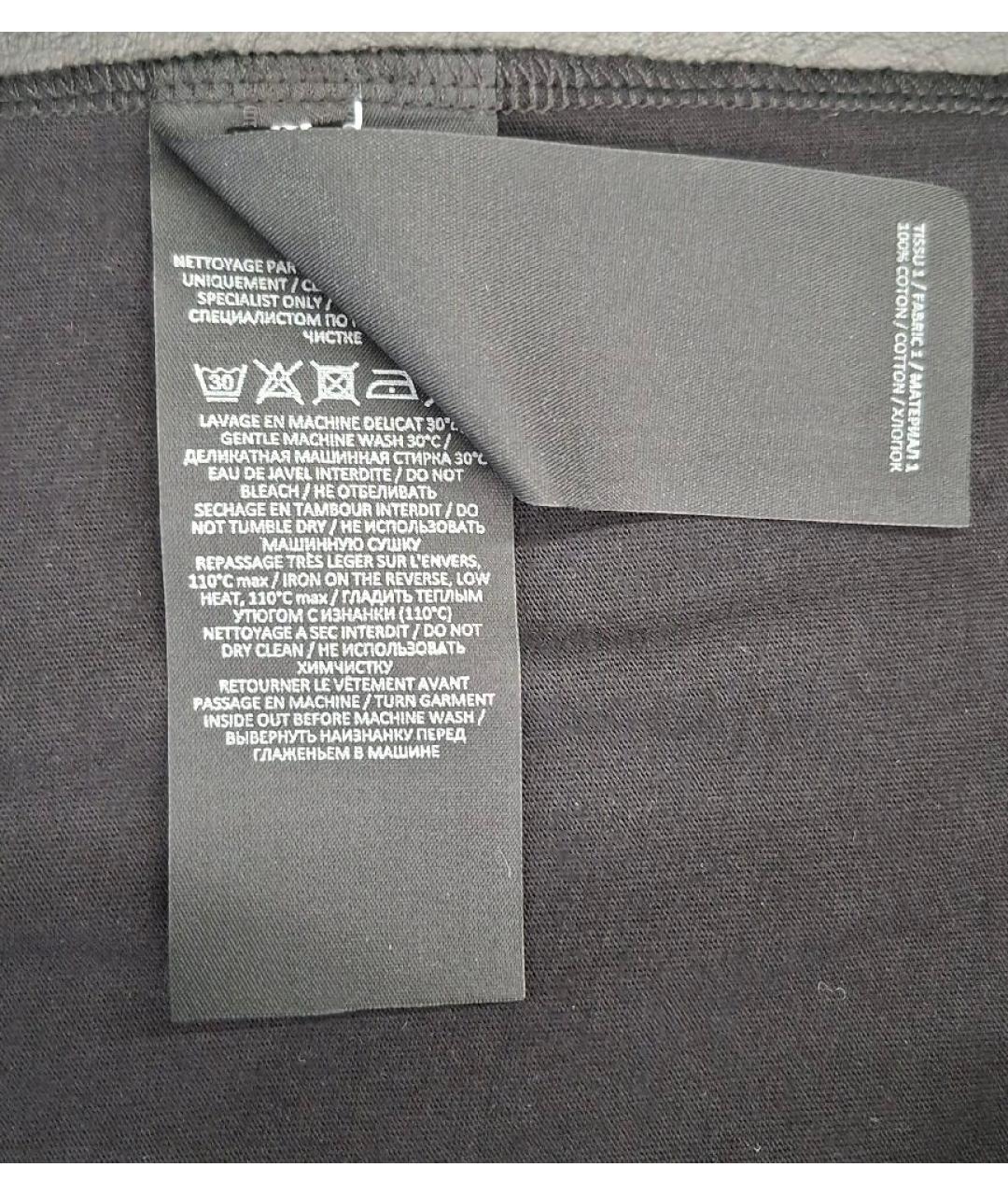 BALMAIN Черная хлопковая футболка, фото 6