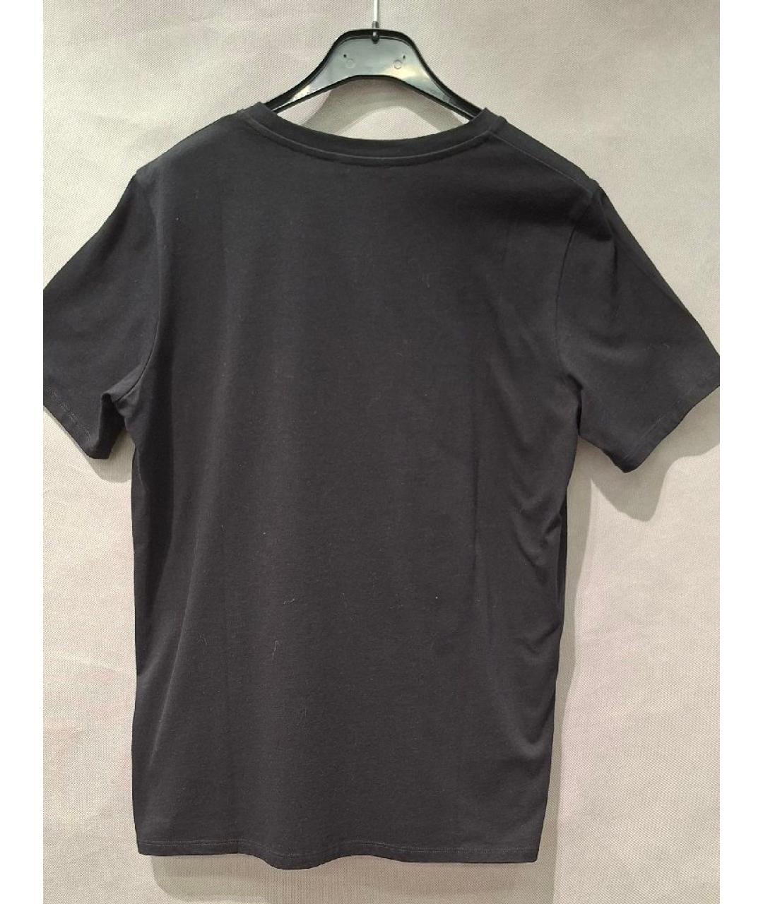 BALMAIN Черная хлопковая футболка, фото 2