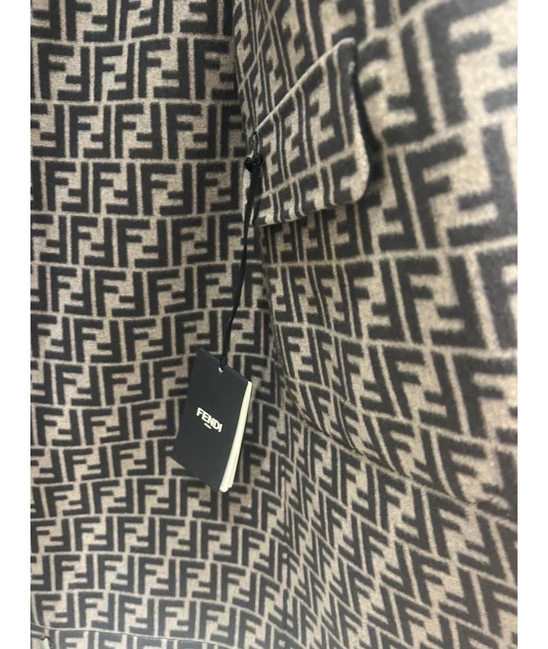 FENDI Черное шерстяное пальто, фото 4