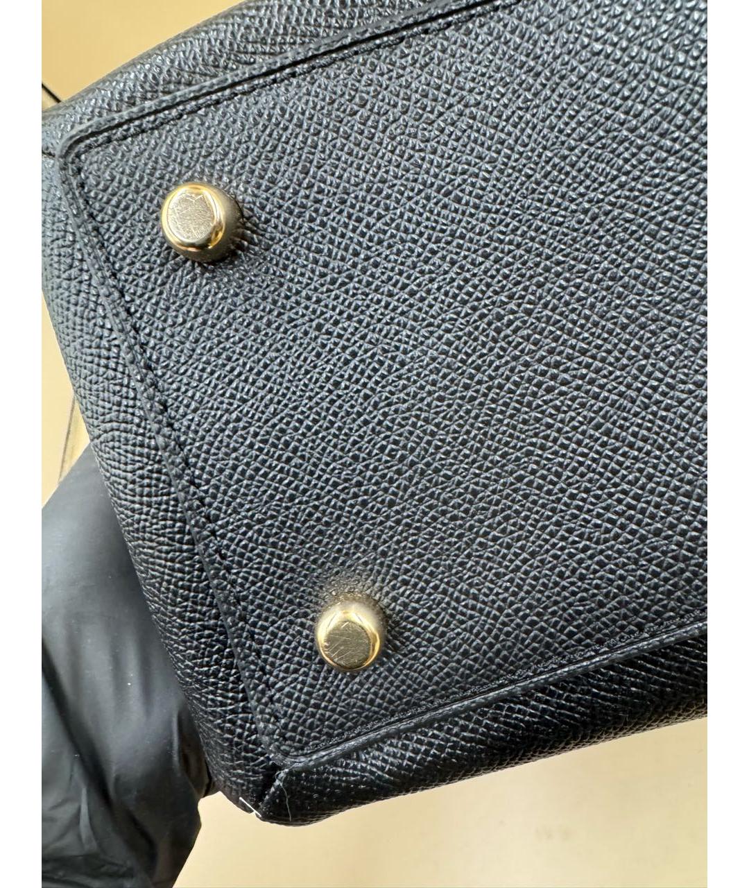 COACH Черная кожаная сумка через плечо, фото 8