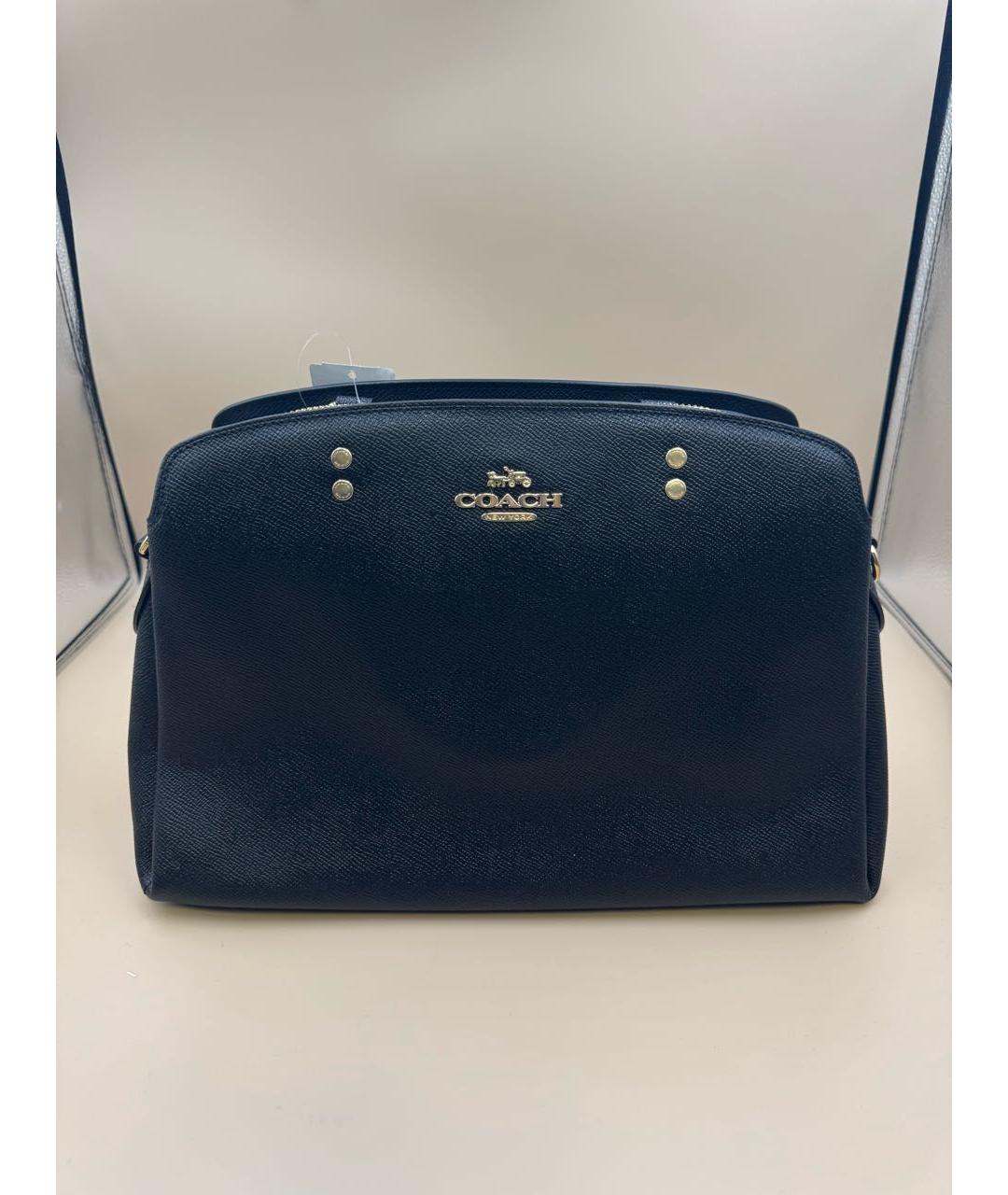 COACH Черная кожаная сумка через плечо, фото 9