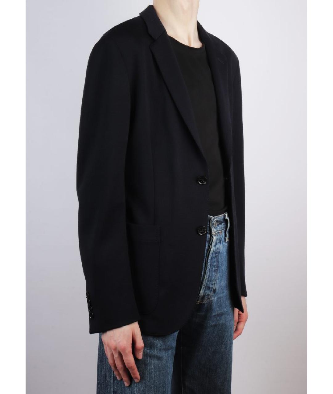 ZEGNA Темно-синий шерстяной пиджак, фото 3