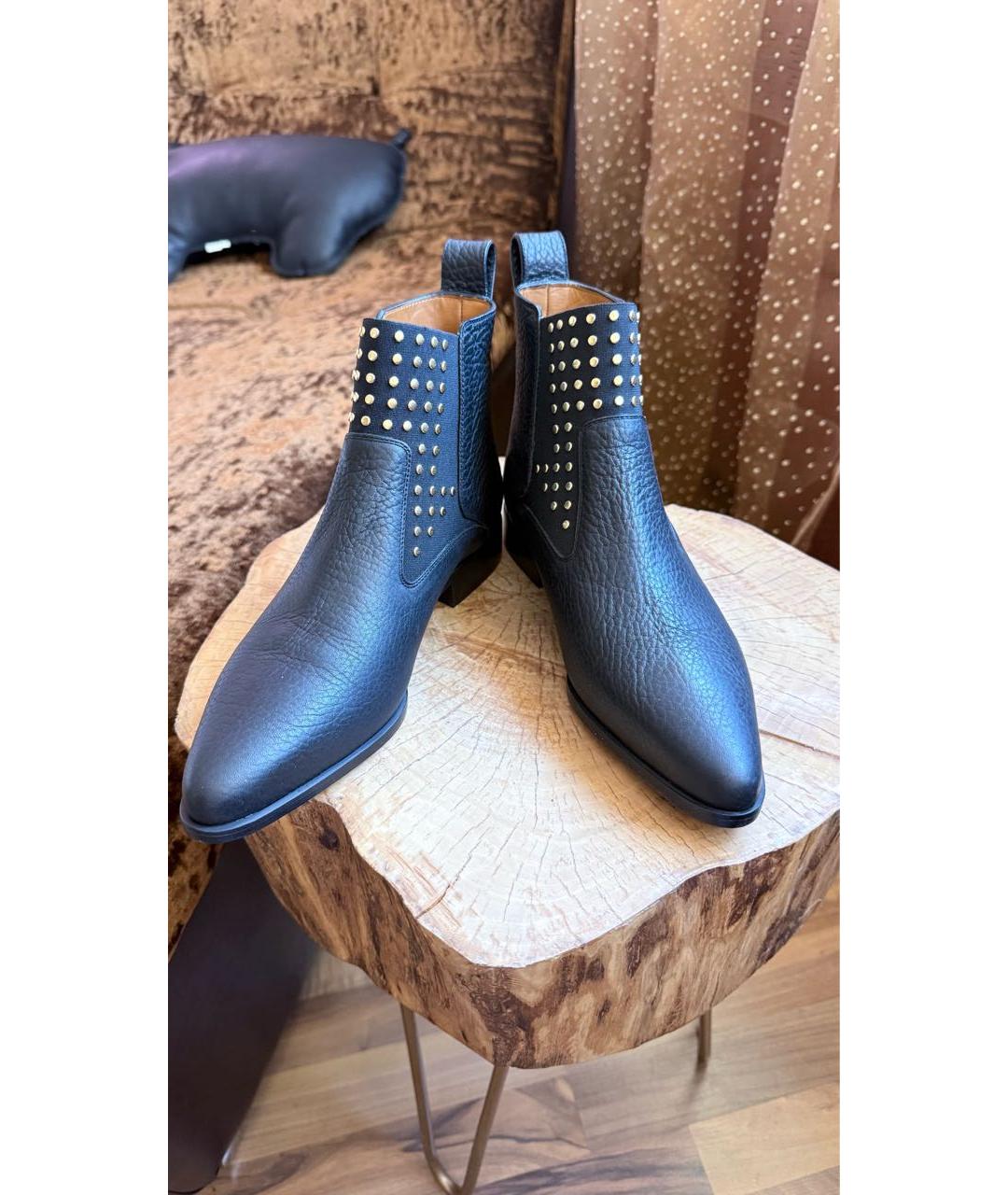 CHLOE Черные кожаные полусапоги, фото 2