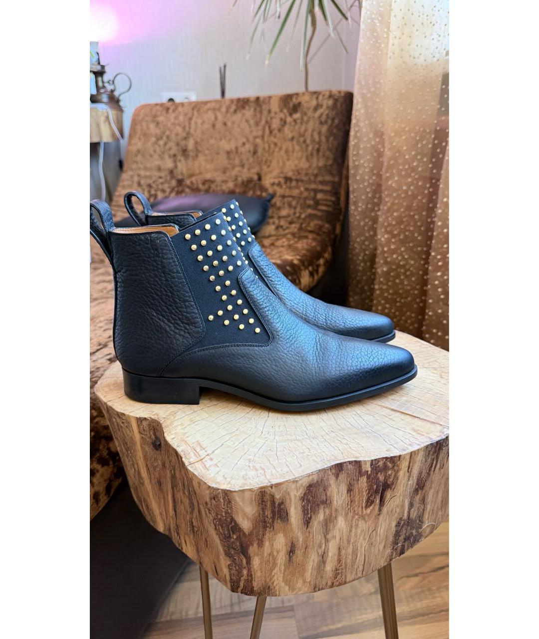 CHLOE Черные кожаные полусапоги, фото 8