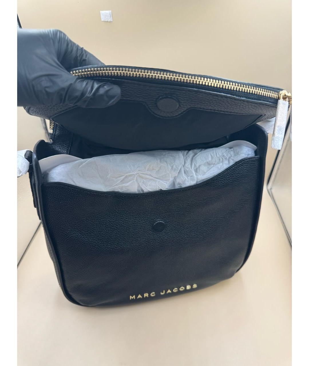 MARC JACOBS Черная кожаная сумка через плечо, фото 6