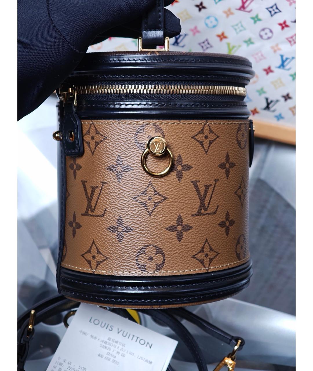 LOUIS VUITTON Коричневая сумка с короткими ручками, фото 4