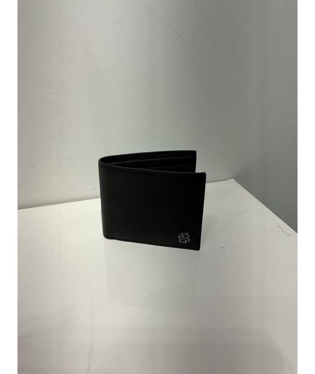 HUGO BOSS Черный кожаный кошелек, фото 4