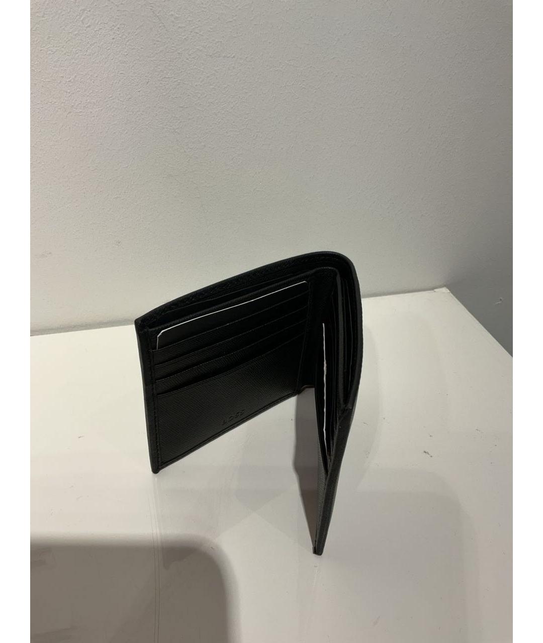 HUGO BOSS Черный кожаный кошелек, фото 2