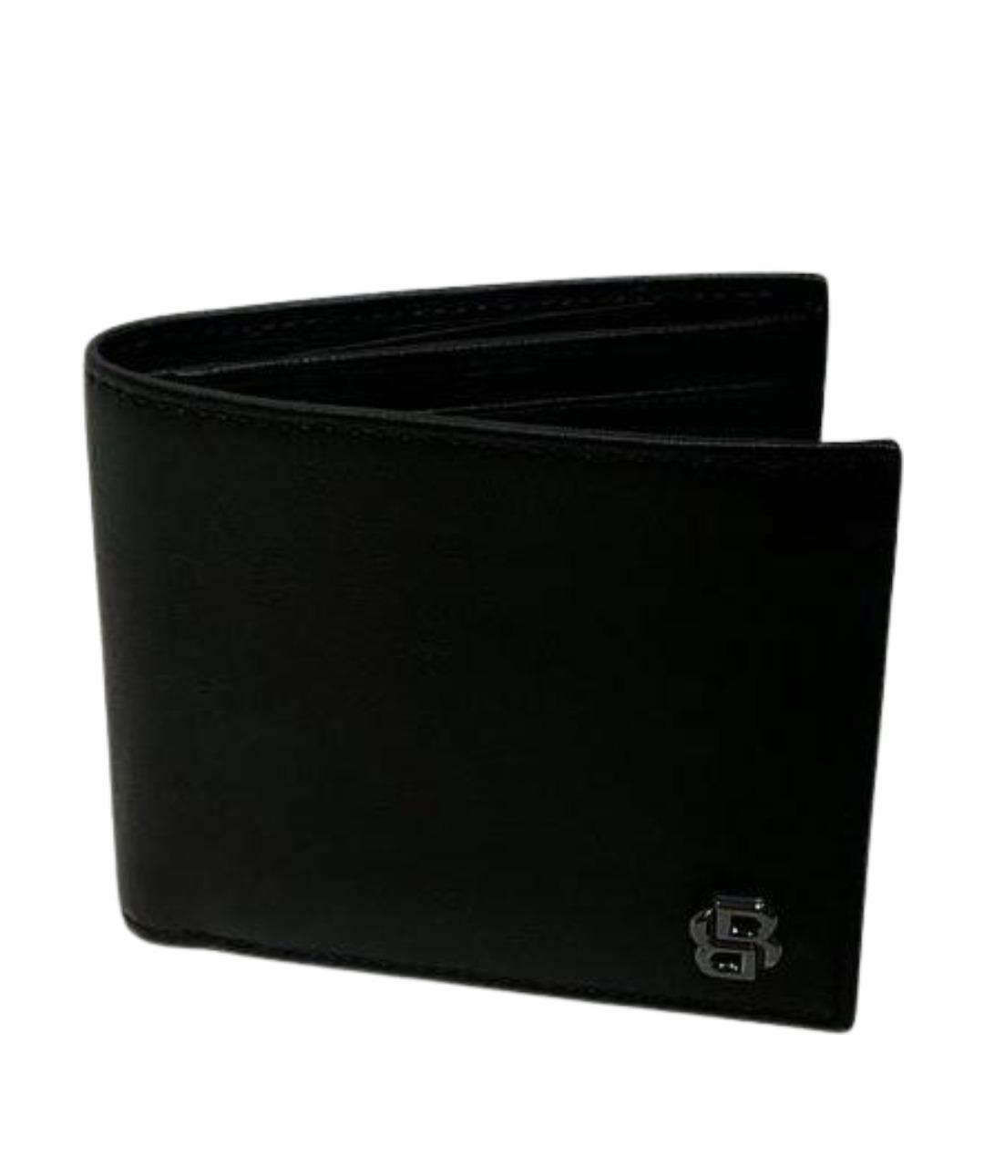 HUGO BOSS Черный кожаный кошелек, фото 1