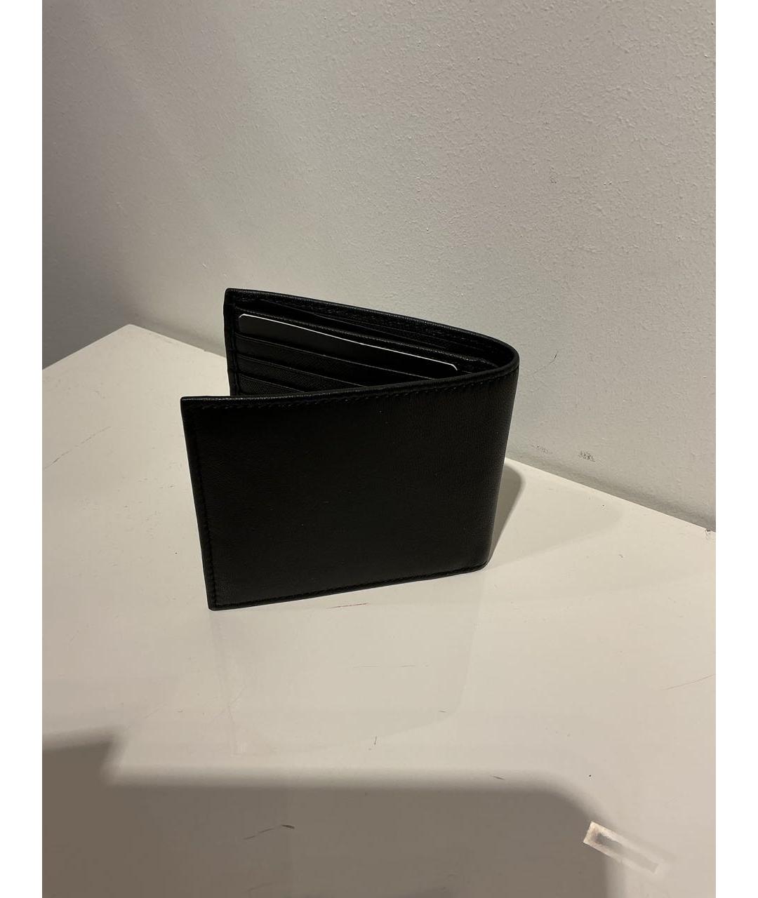 HUGO BOSS Черный кожаный кошелек, фото 3