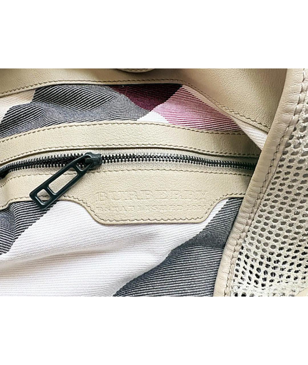 BURBERRY Бежевая замшевая сумка через плечо, фото 9