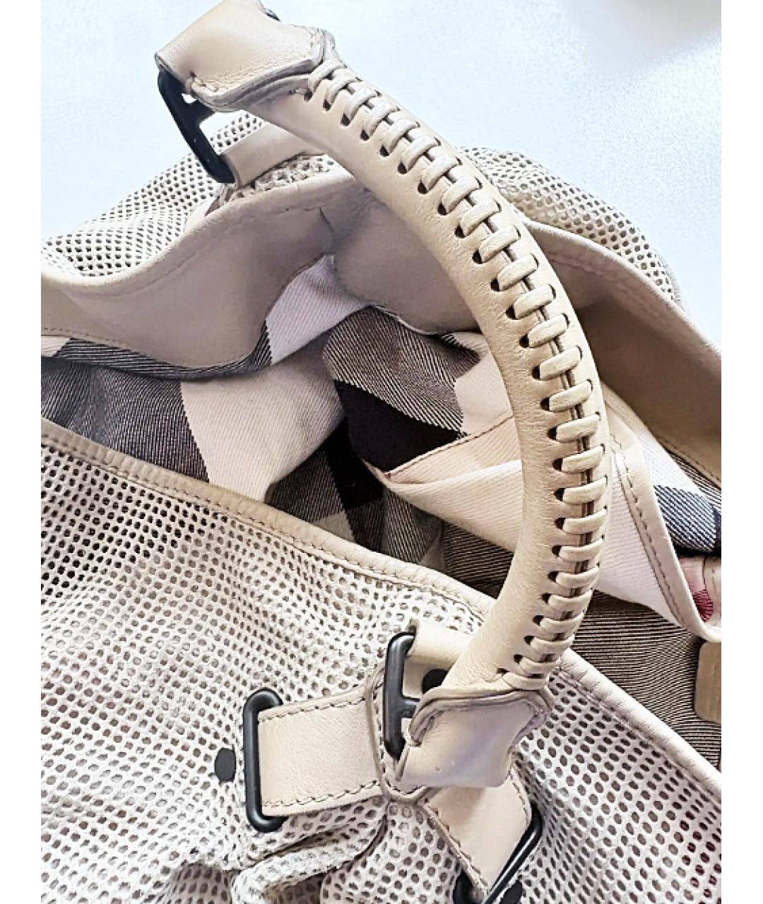 BURBERRY Бежевая замшевая сумка через плечо, фото 7