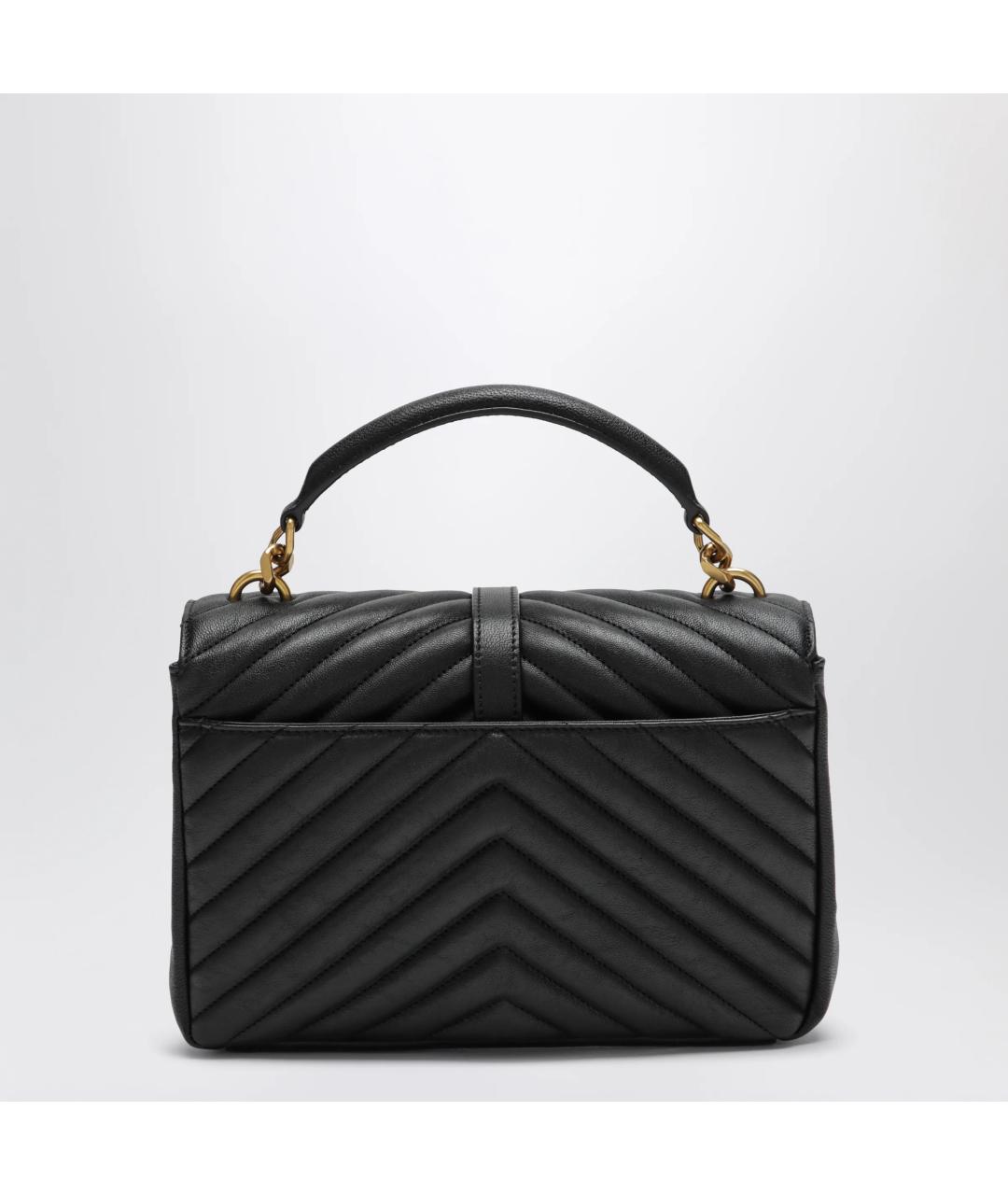 SAINT LAURENT Черная кожаная сумка через плечо, фото 2