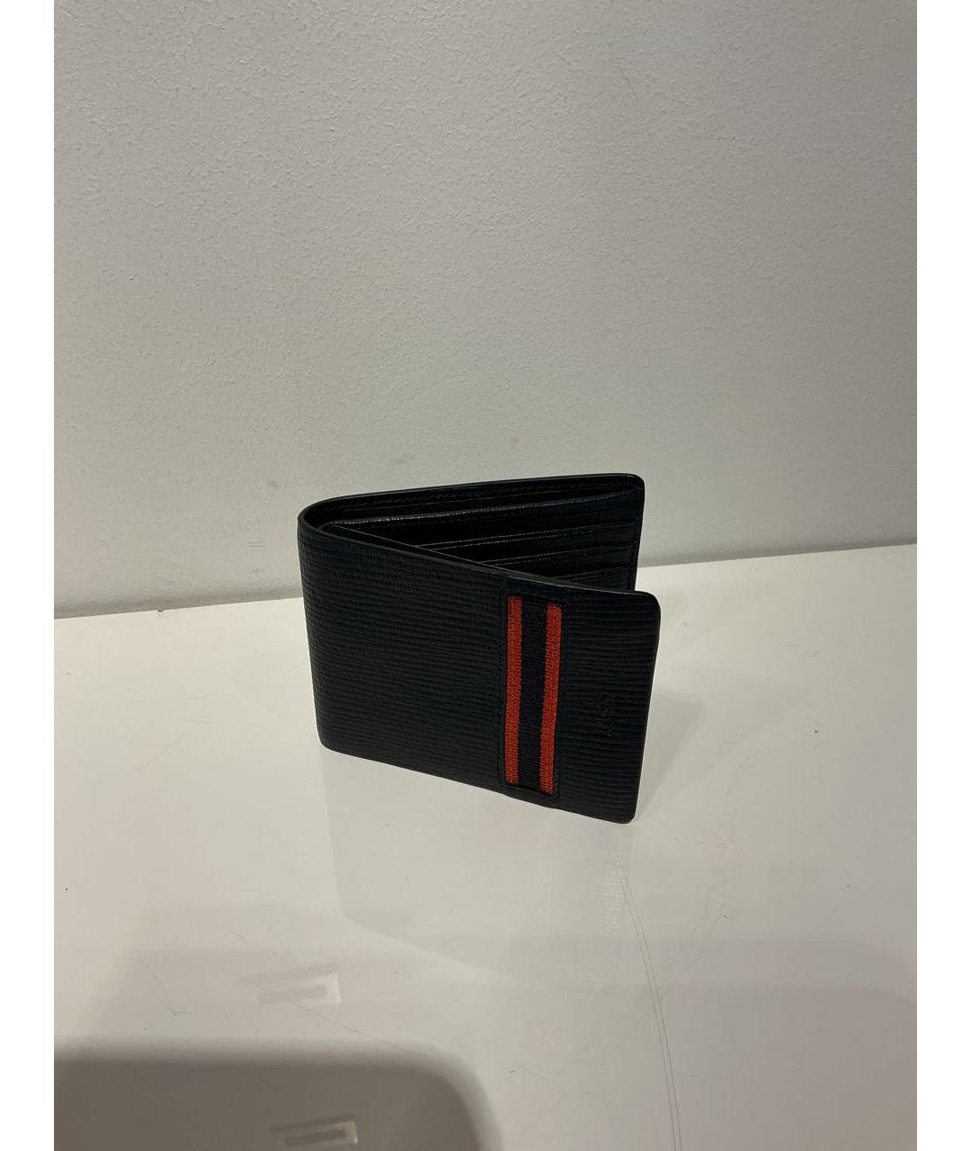 HUGO BOSS Черный кожаный кошелек, фото 4