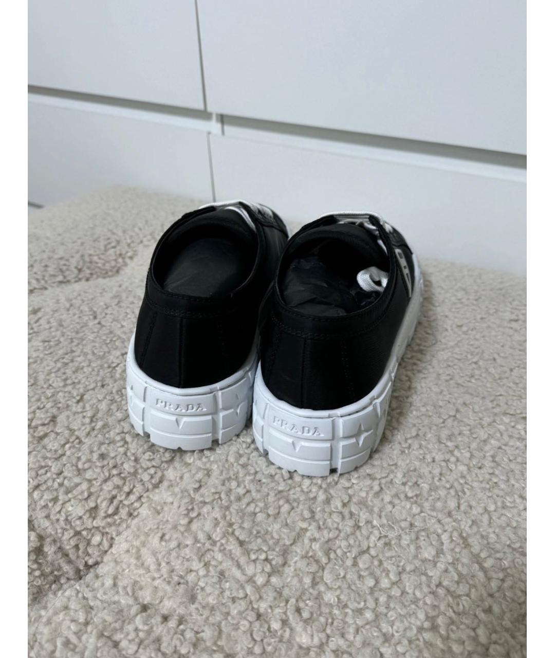 PRADA Черные текстильные кеды, фото 4