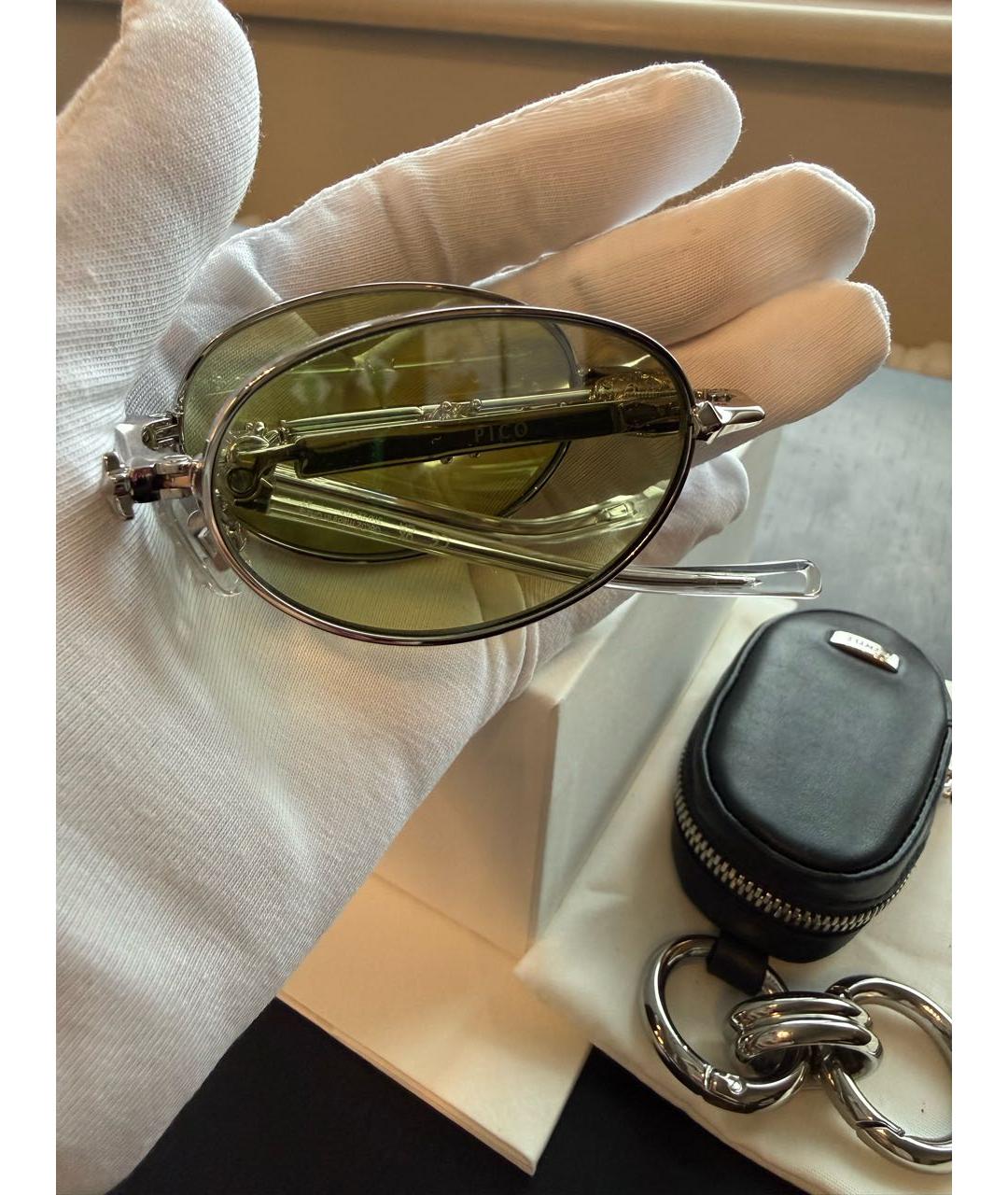 GENTLE MONSTER Серебряные металлические солнцезащитные очки, фото 7