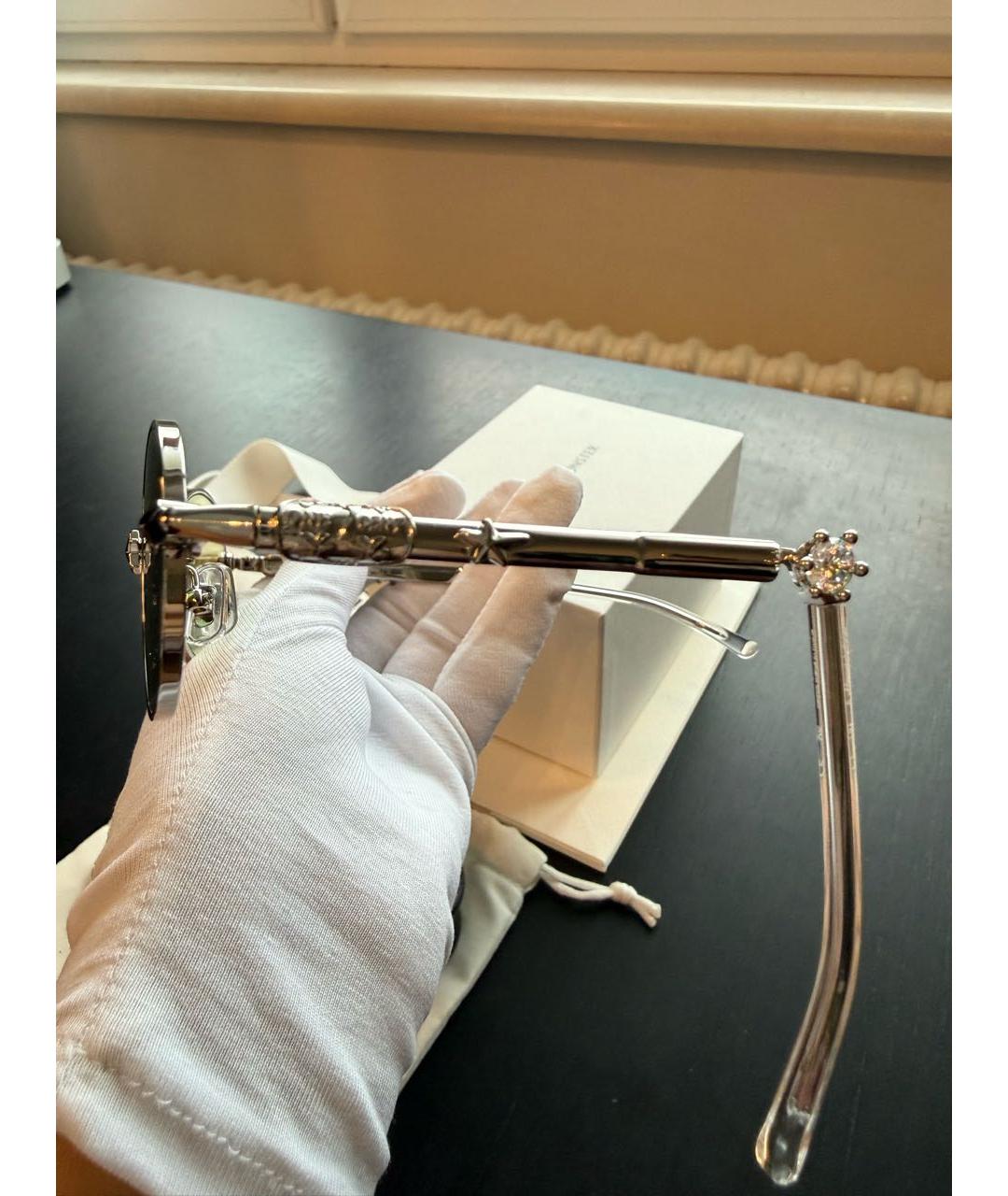 GENTLE MONSTER Серебряные металлические солнцезащитные очки, фото 4