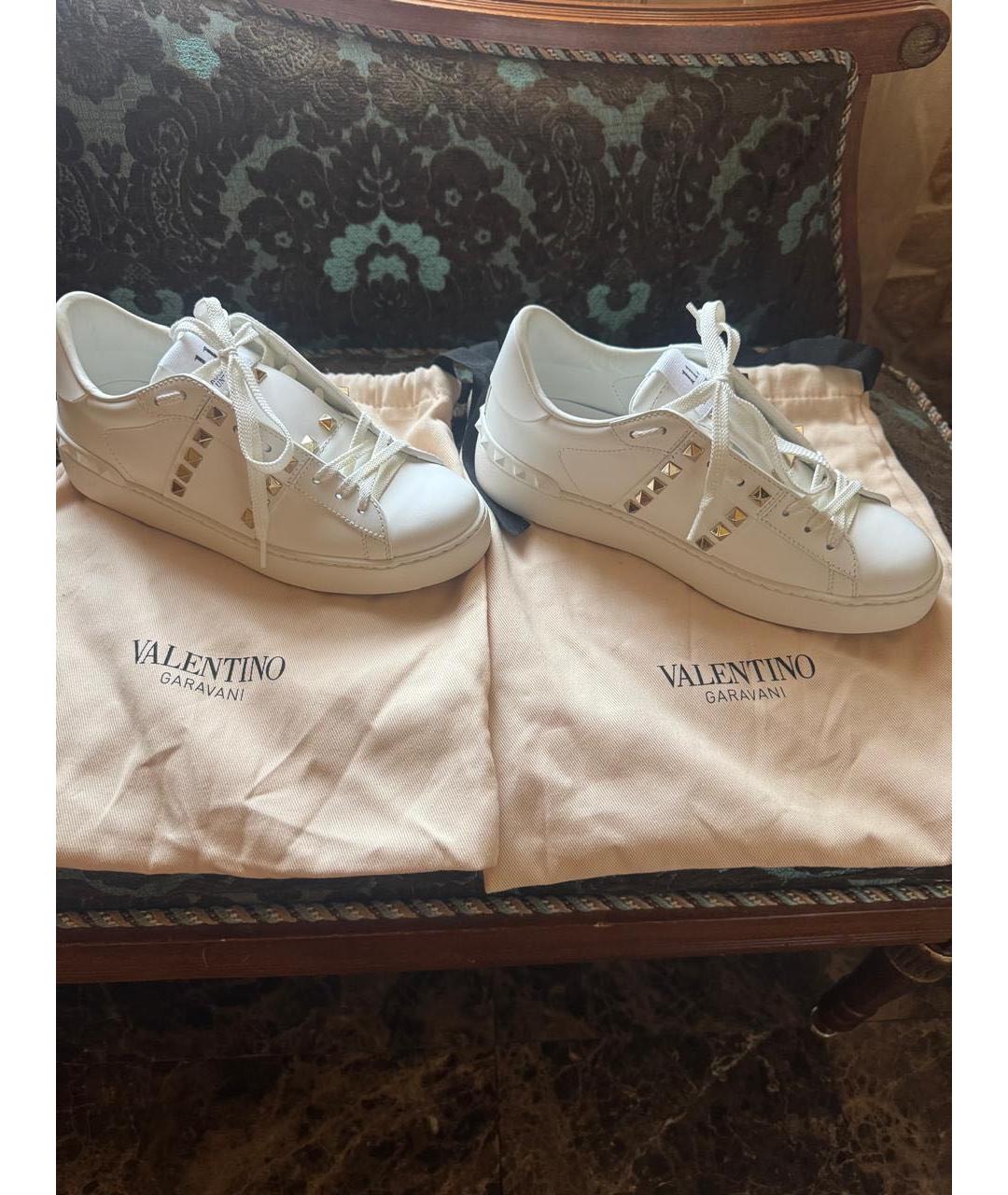 VALENTINO Белые кожаные кроссовки, фото 5