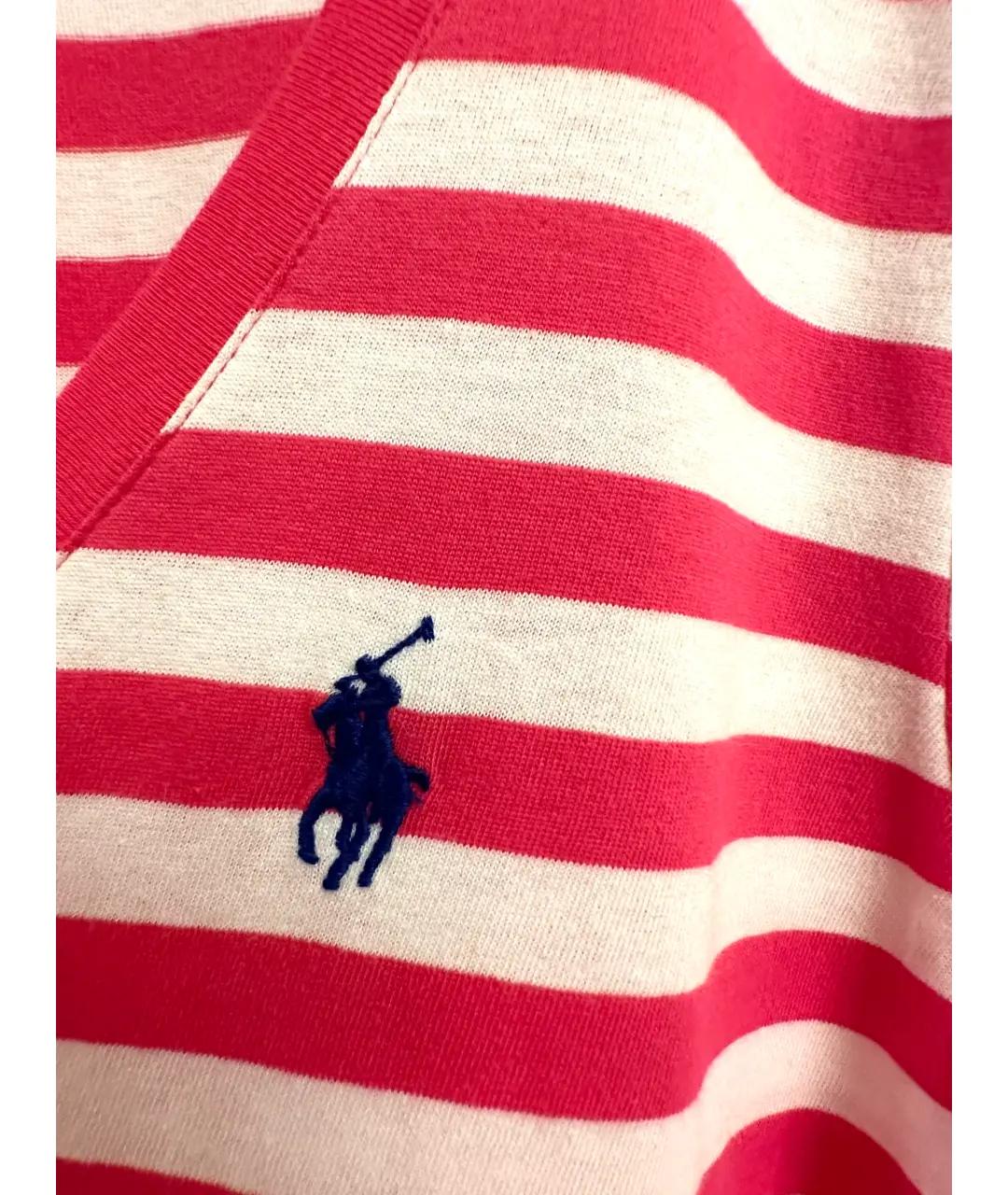 RALPH LAUREN Розовая хлопковая футболка, фото 4