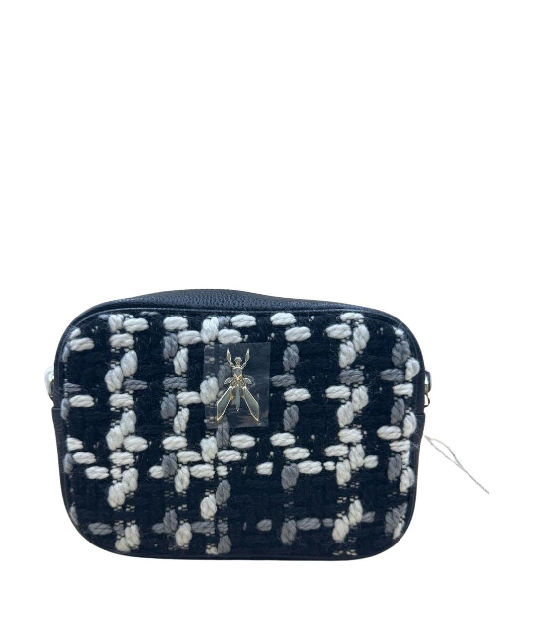 PATRIZIA PEPE Черная кожаная сумка через плечо, фото 1