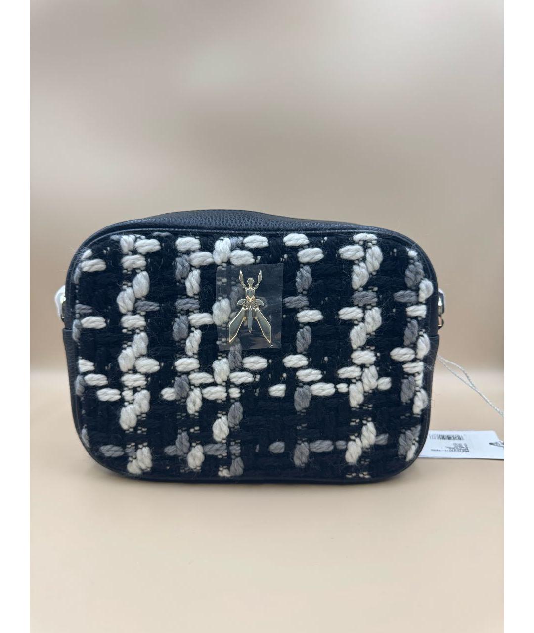 PATRIZIA PEPE Черная кожаная сумка через плечо, фото 8