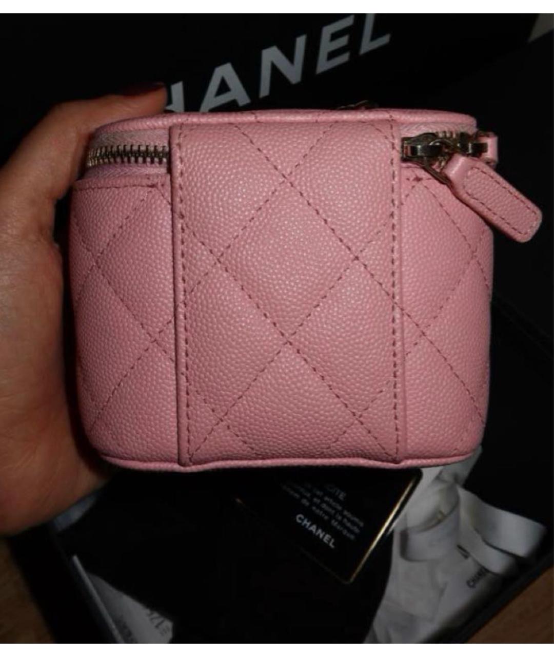 CHANEL Розовая кожаная сумка через плечо, фото 2